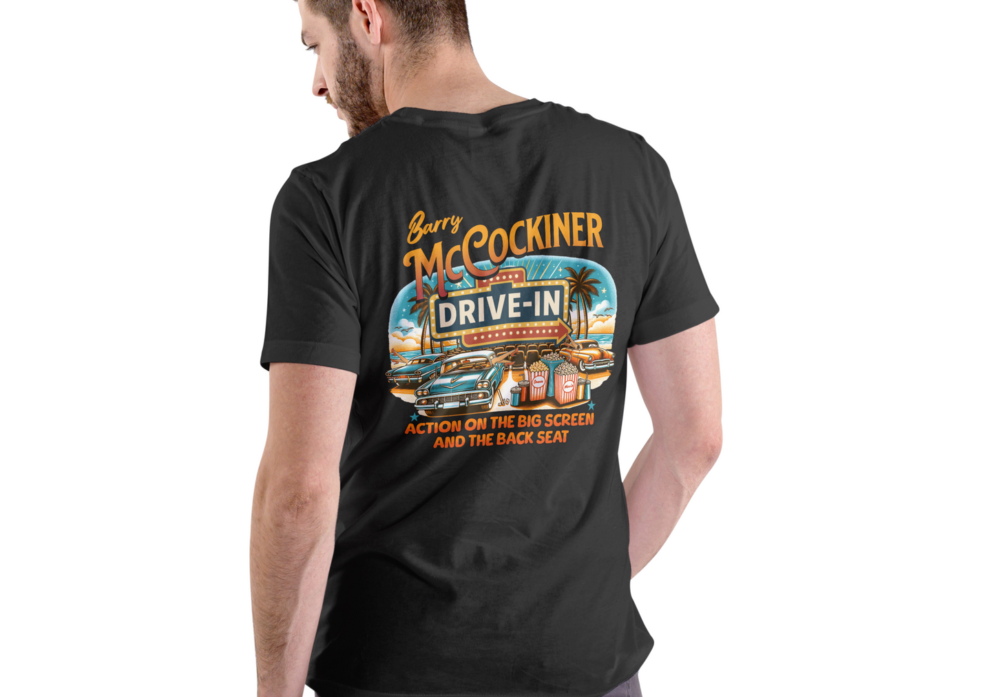BARRY McCOCKINER DRIVE-IN, T-SHIRT, UNISEX, COTTON