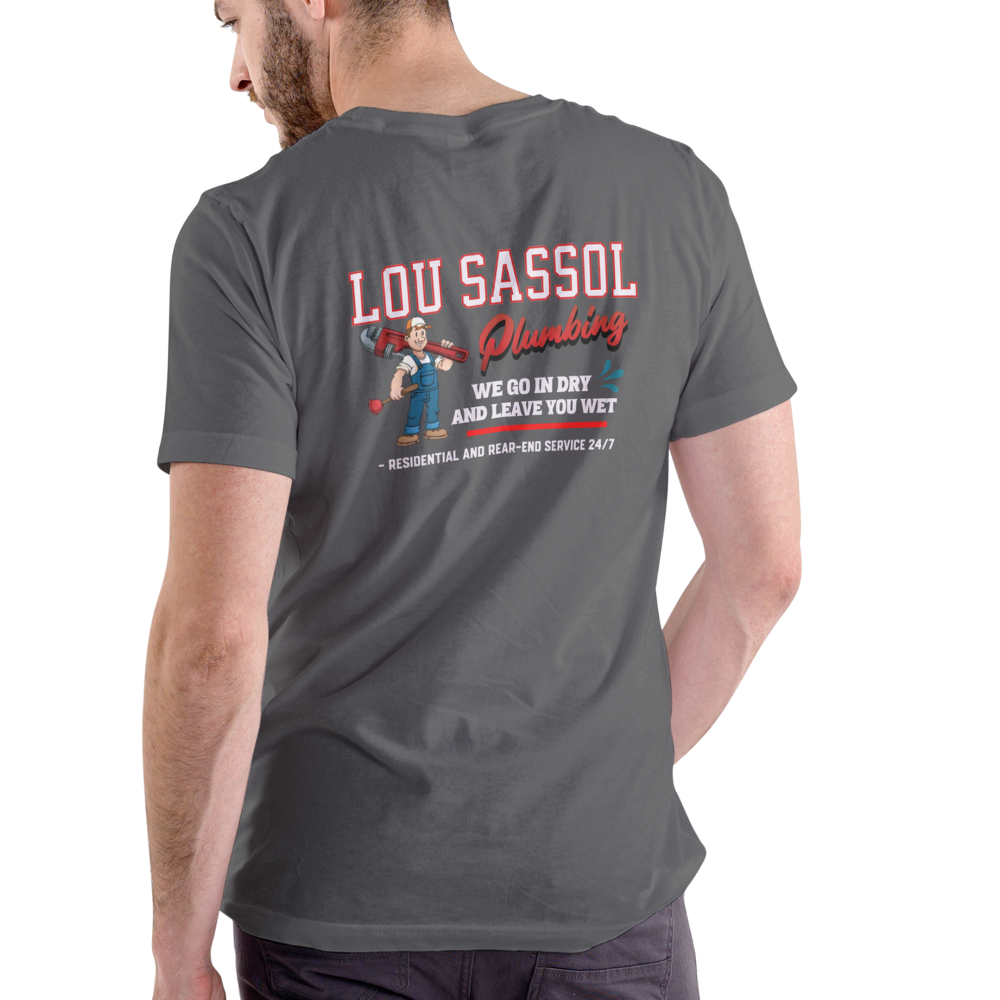 LOU SASSOL PLUMBING, T Shirt, Unisex Cotton