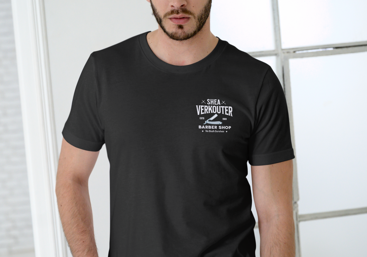 Shea Verkouter,Barber Shop, T-SHIRT, UNISEX, COTTON