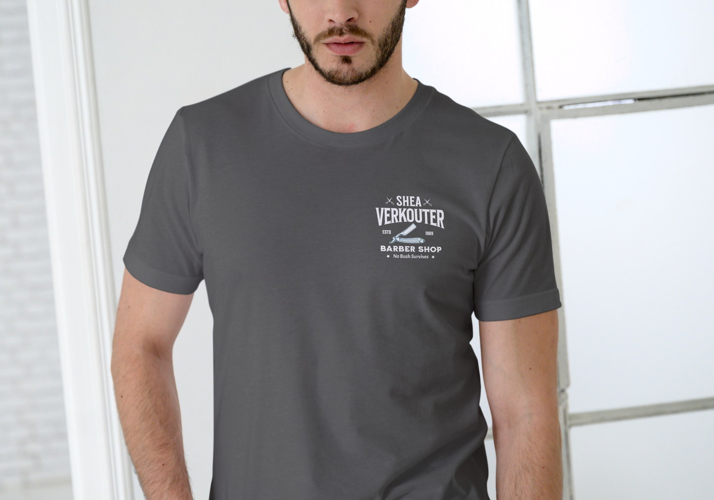 Shea Verkouter,Barber Shop, T-SHIRT, UNISEX, COTTON