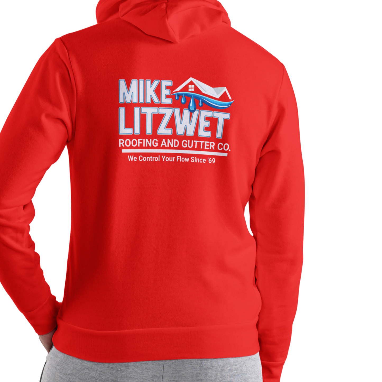 MIKE LITZWET ROOFING AND GUTTERS Funny name HOODIE, Unisex