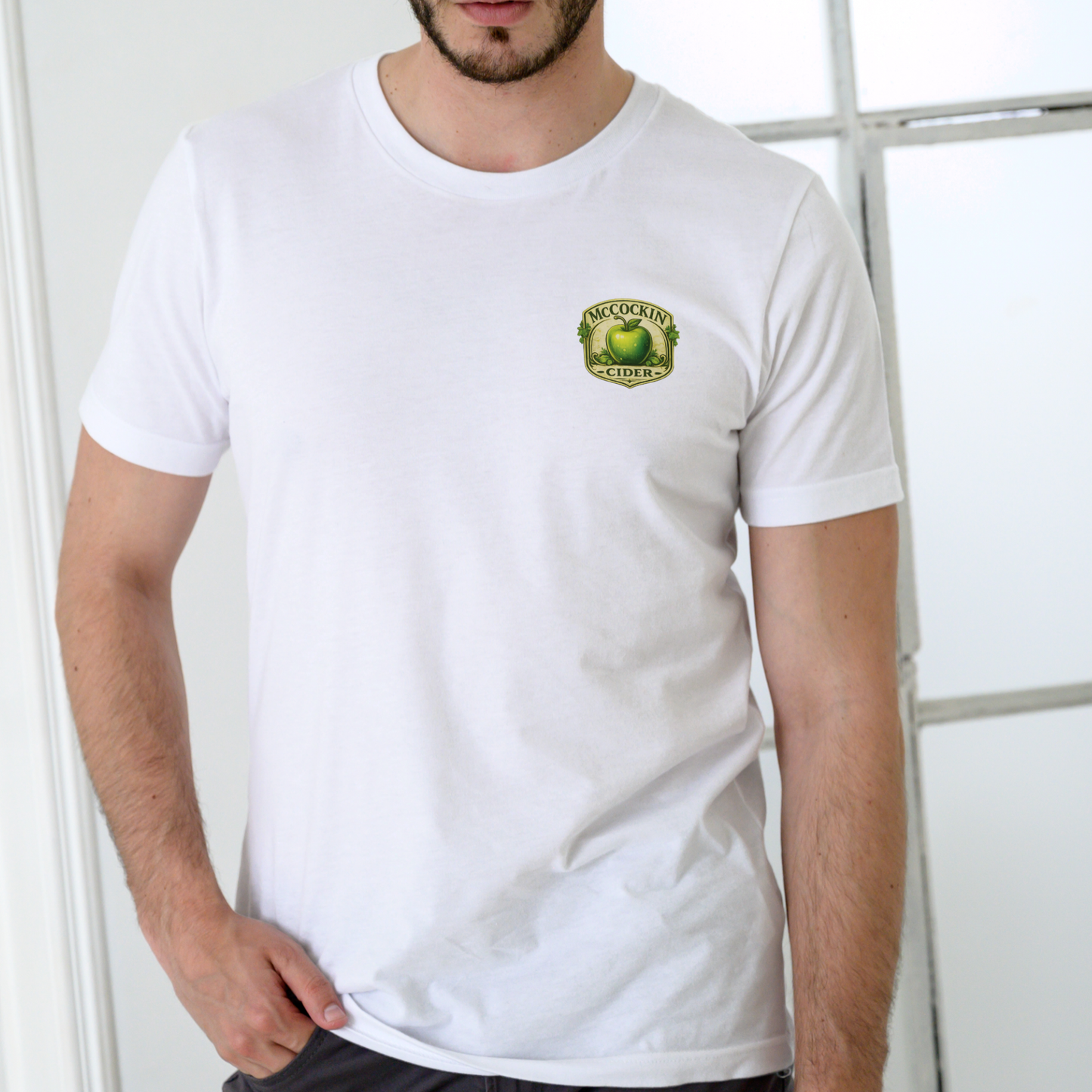 MCCOCKIN CIDER Funny name T Shirt, Unisex Cotton, St Patricks day