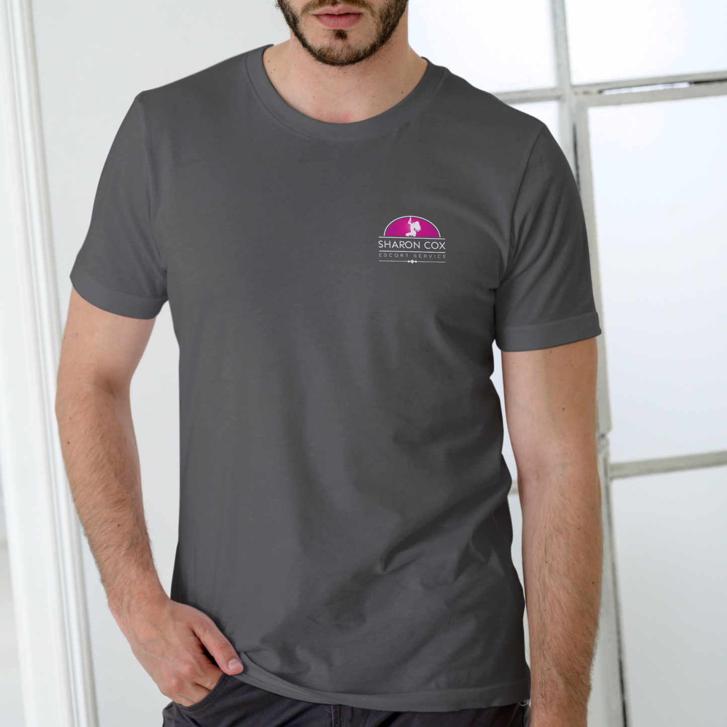 SHARON COX ESCORT SERVICE Funny name T Shirt, Unisex Cotton