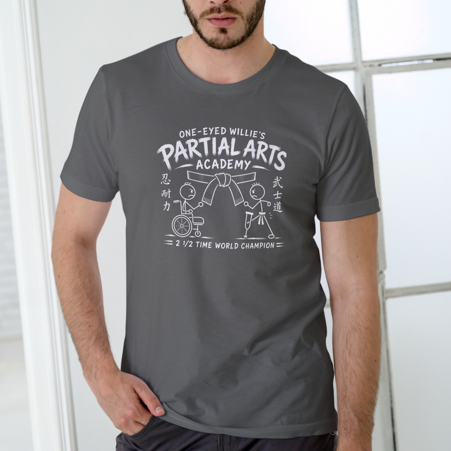 ONE EYED WILLIES PARTIAL ARTS ACADEMY – Funny Unisex Cotton T-Shirt