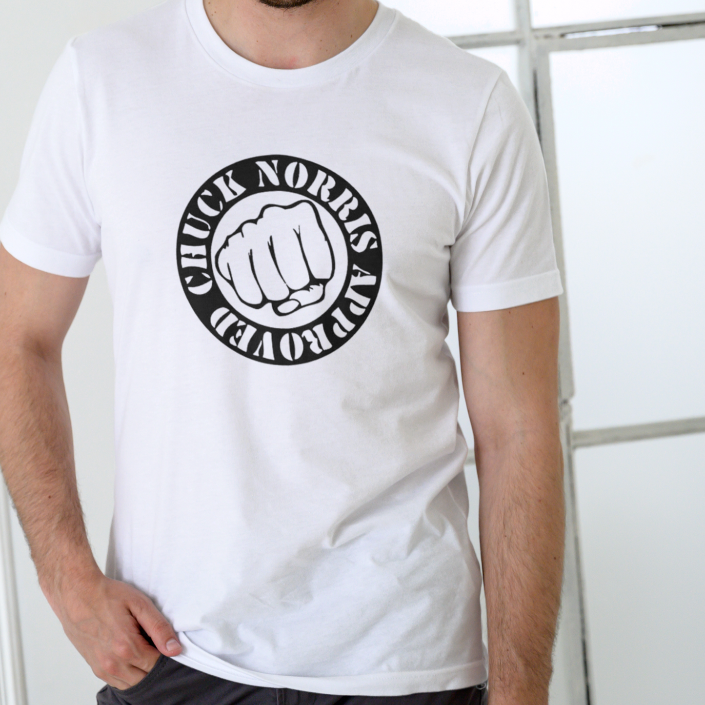 CHUCK NORRIS APPROVED – Funny T-Shirt (Unisex Cotton)