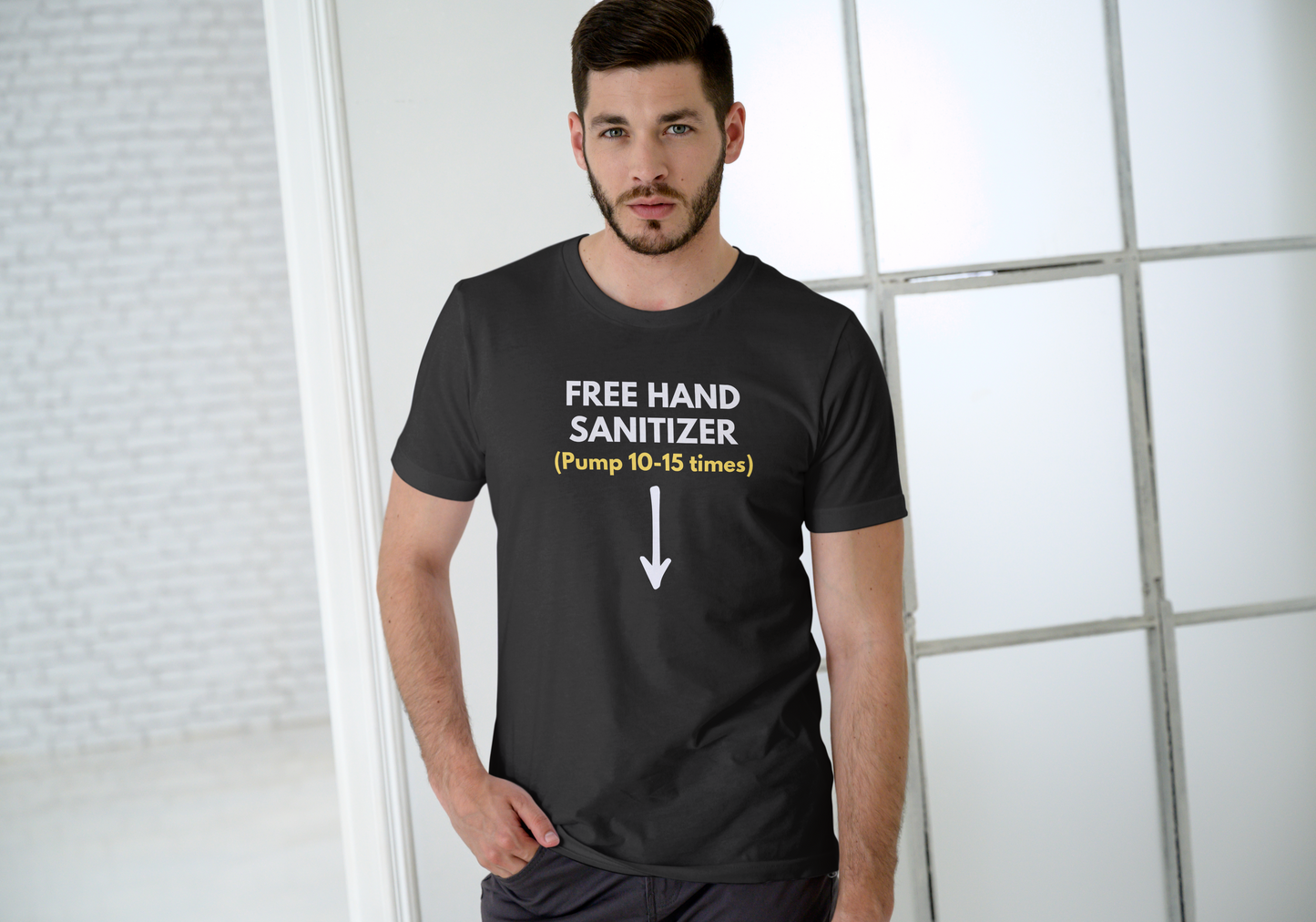 FREE HAND SANITIZER, T Shirt, Unisex, Cotton