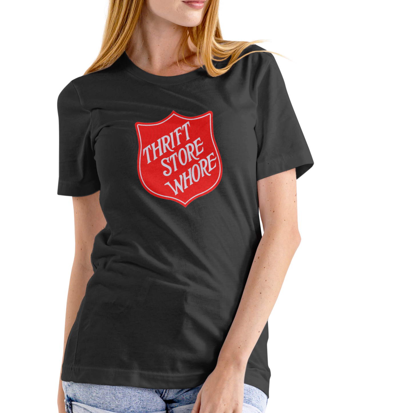 THRIFT STORE WHORE Funny T-Shirt, Unisex Cotton