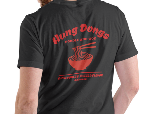 Hung Dongs Noodles and Wok, T-SHIRT, UNISEX, COTTON