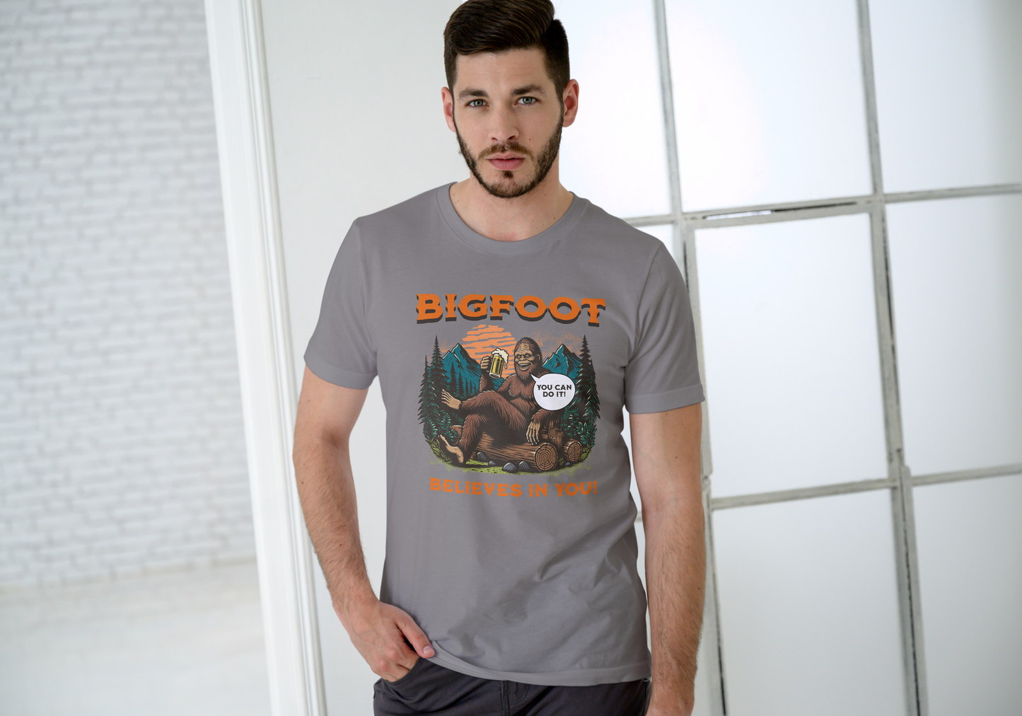 Bigfoot believes in you, T-SHIRT, UNISEX, COTTON