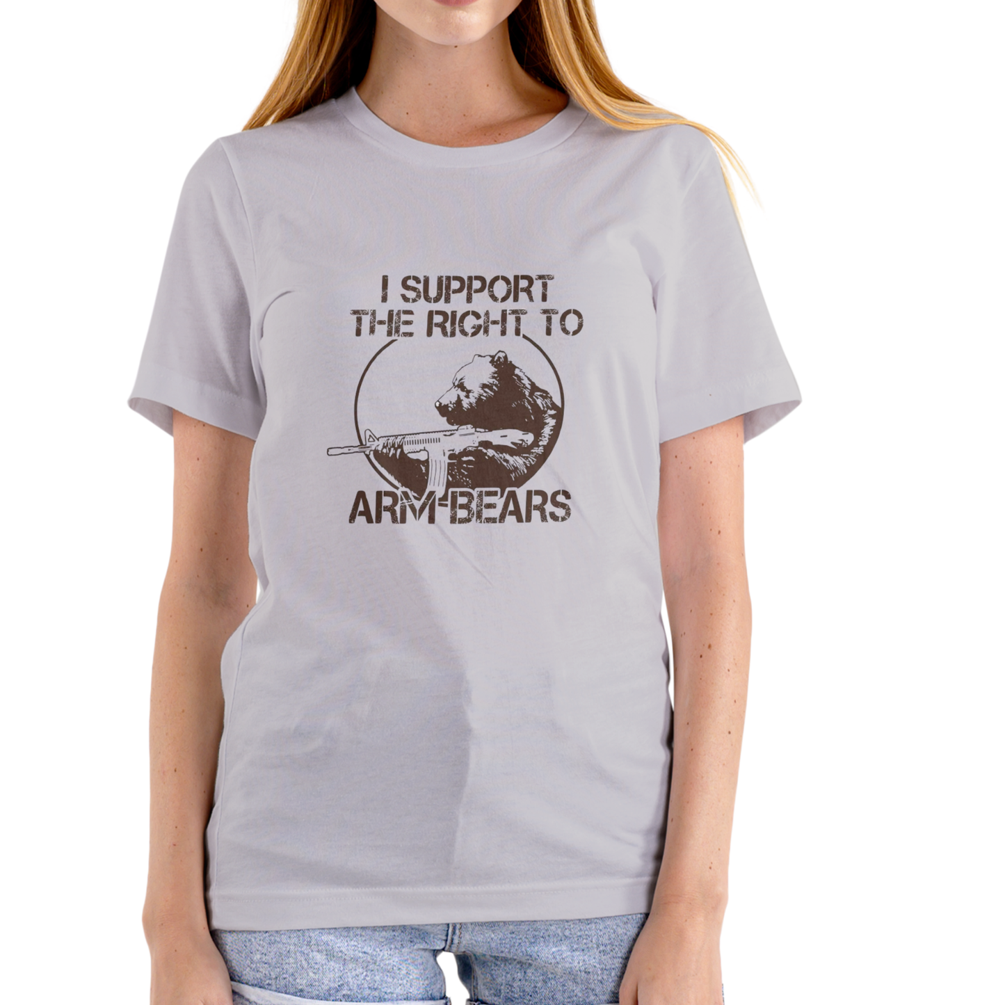 I SUPPORT THE RIGHT TO ARM BEARS – Funny 2nd Amendment T-Shirt (Unisex Cotton)