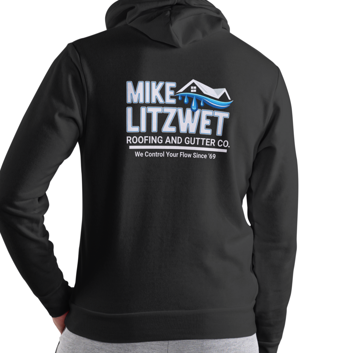 MIKE LITZWET ROOFING AND GUTTERS Funny name HOODIE, Unisex