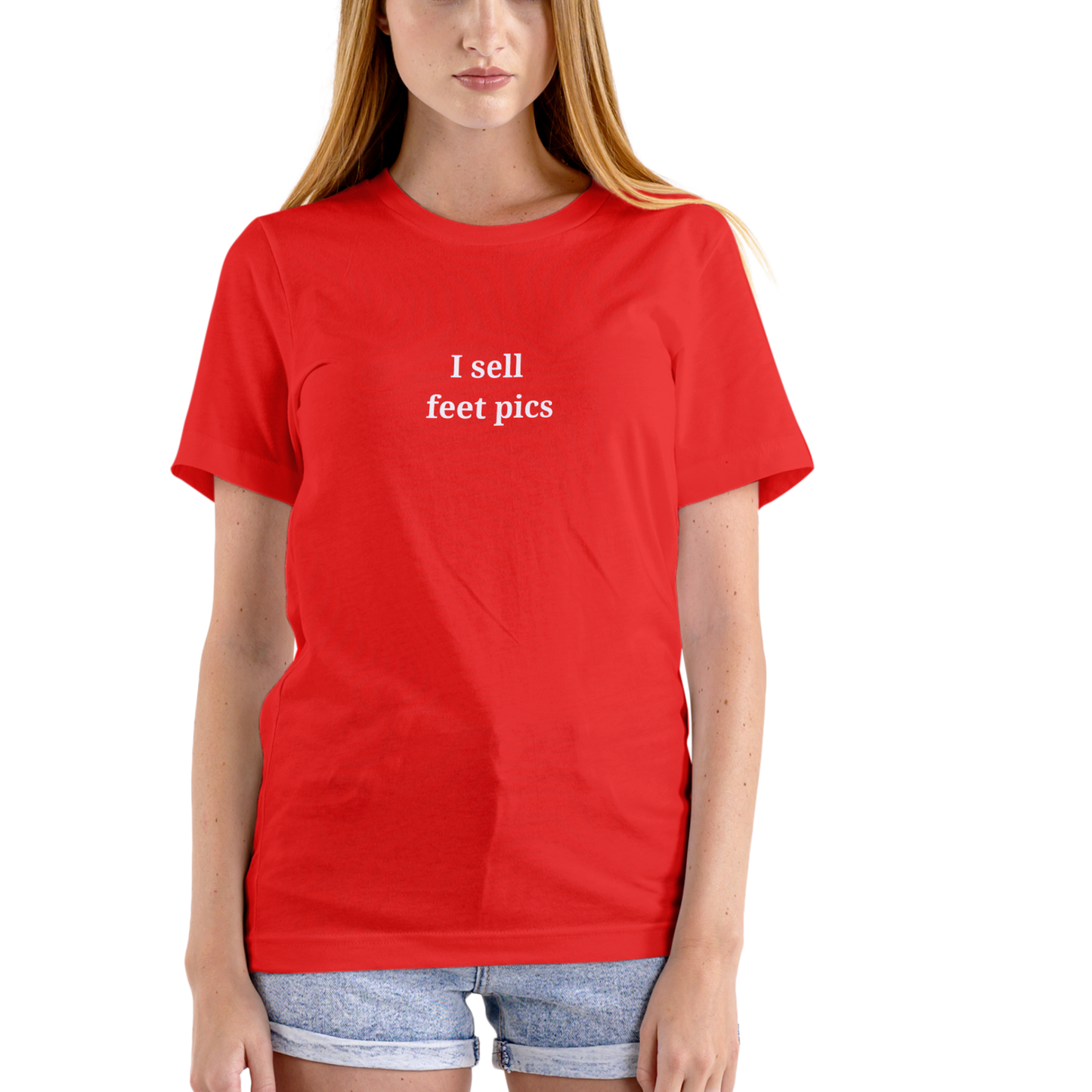 I SELL FEET PICS – Funny T-Shirt (Unisex Cotton)
