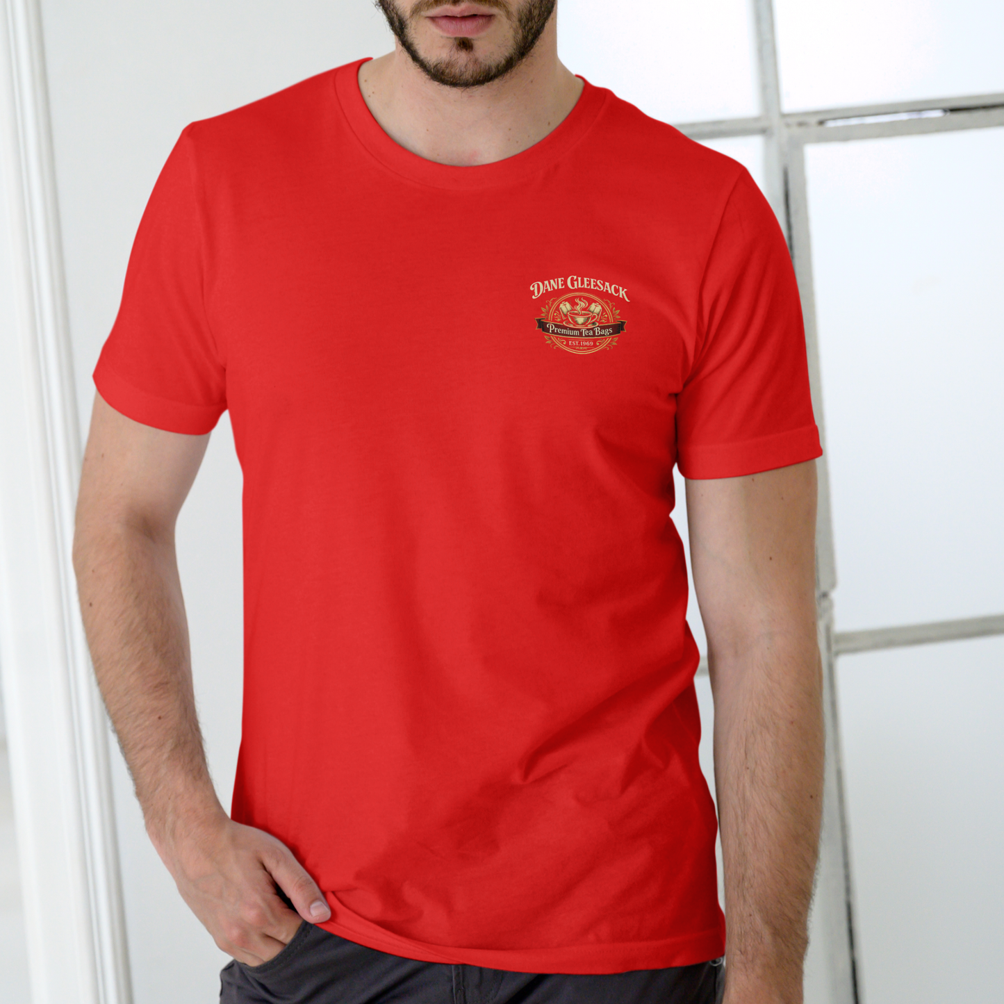 DANE GLEESACK PREMIUM TEA BAGS – Funny Unisex Cotton T-Shirt