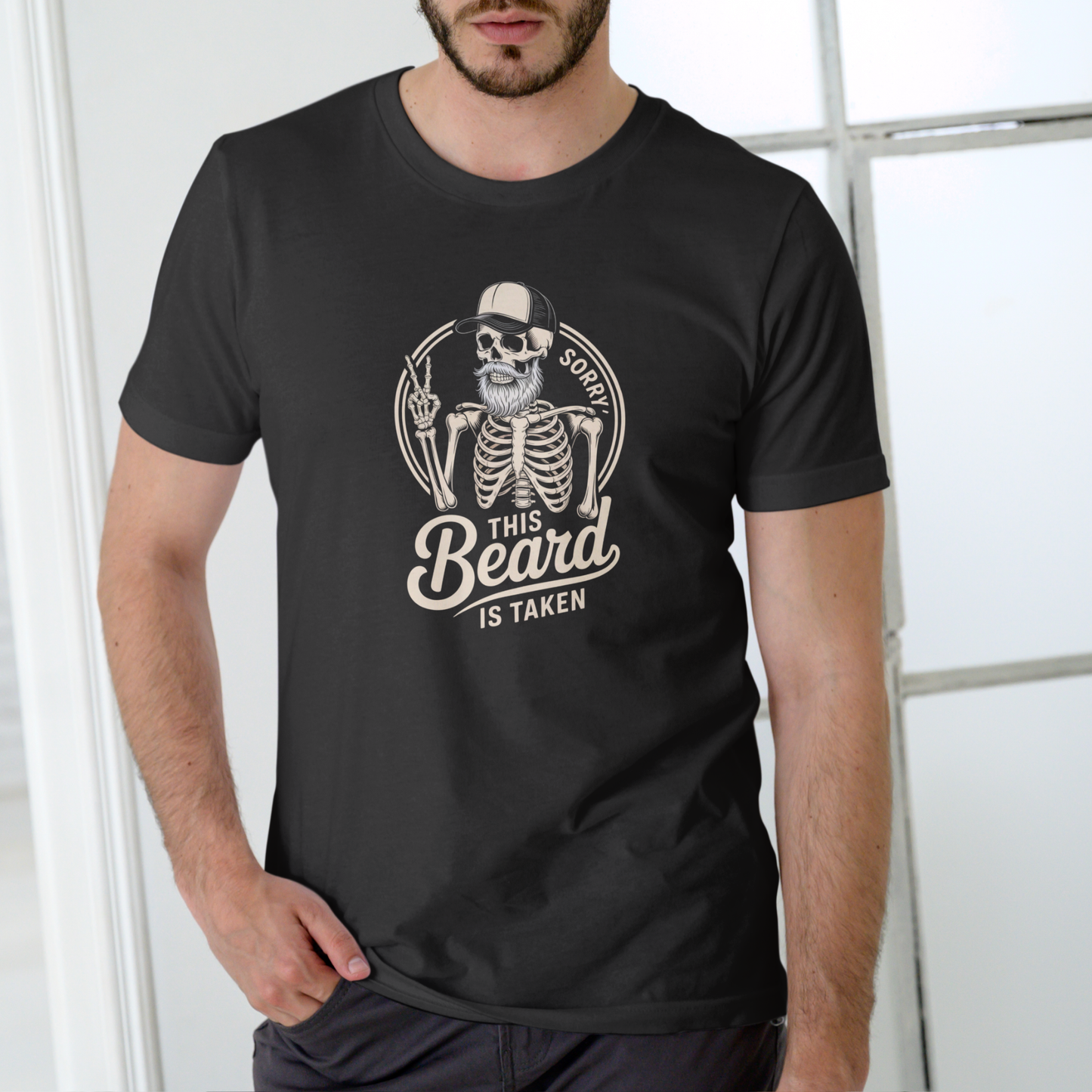 This Beard is Taken funny skeleton T Shirt