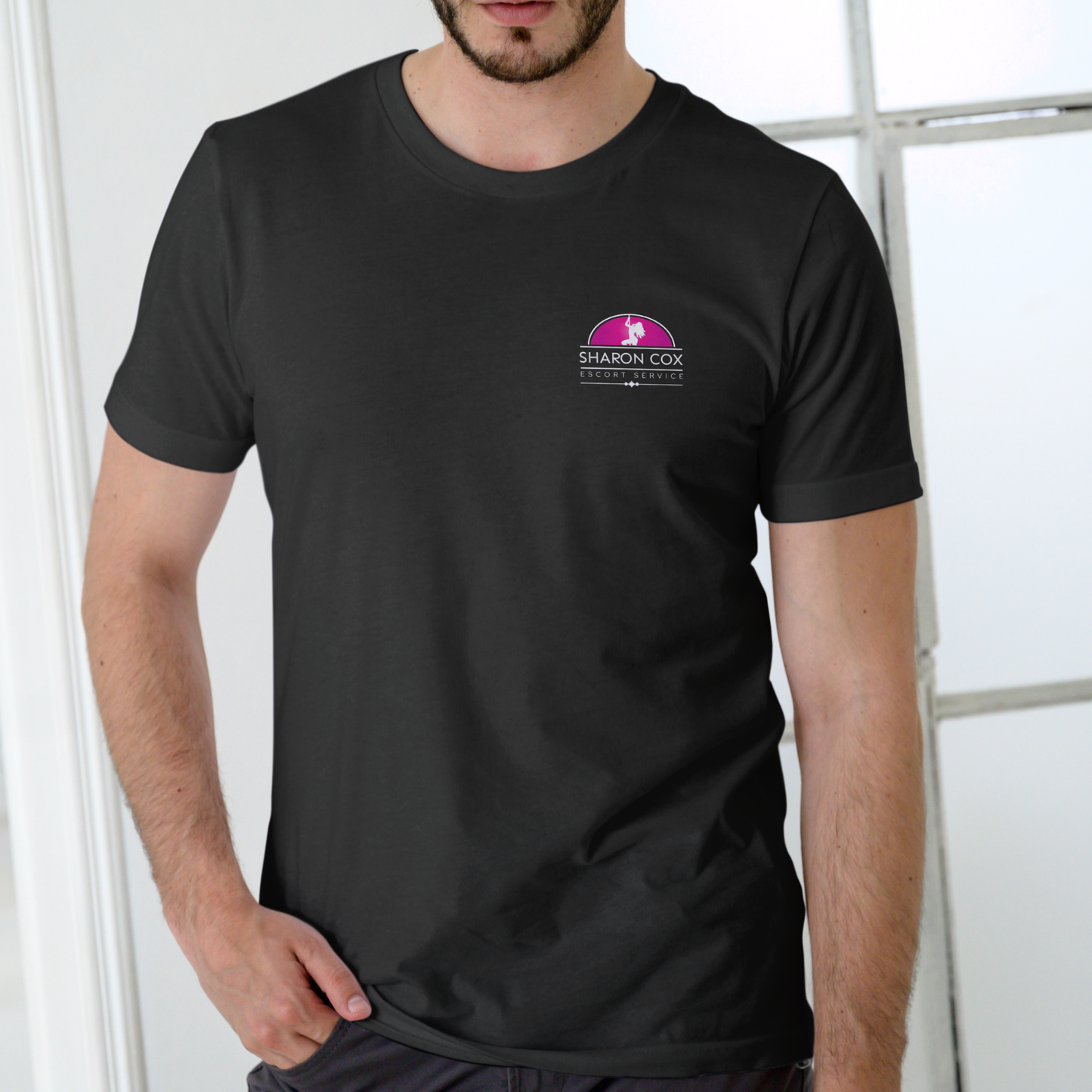 SHARON COX ESCORT SERVICE Funny name T Shirt, Unisex Cotton