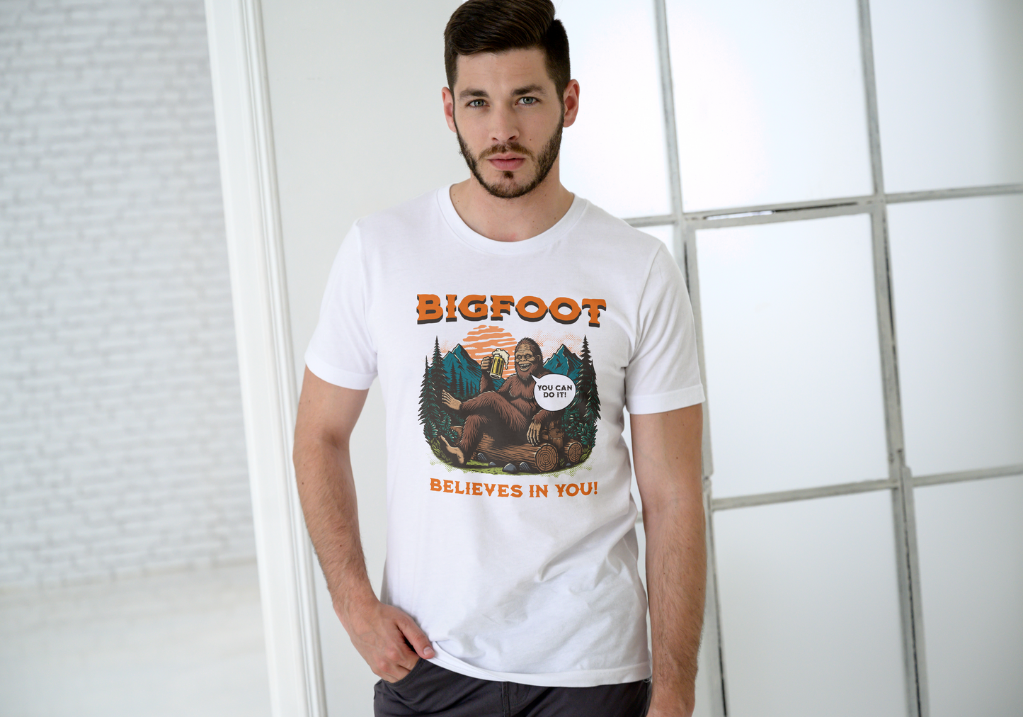 Bigfoot believes in you, T-SHIRT, UNISEX, COTTON