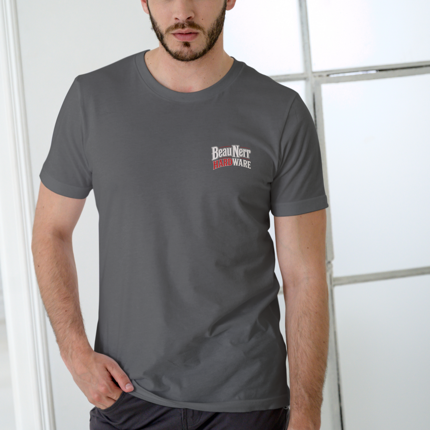 BEAU NERR HARDWARE Funny Name T-Shirt | Unisex Cotton Crew Neck Tee