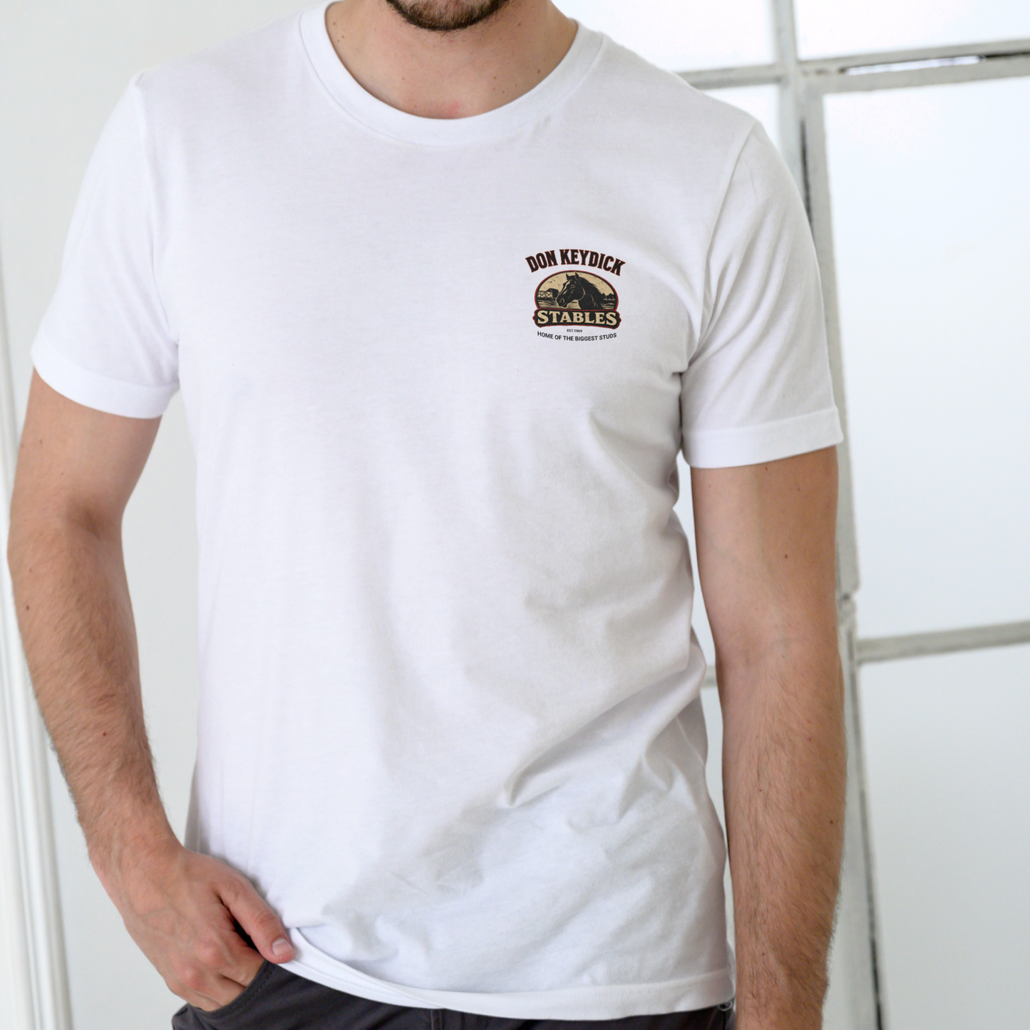 DON KEYDICK STABLES – Funny Name T-Shirt (Unisex Cotton Tee)