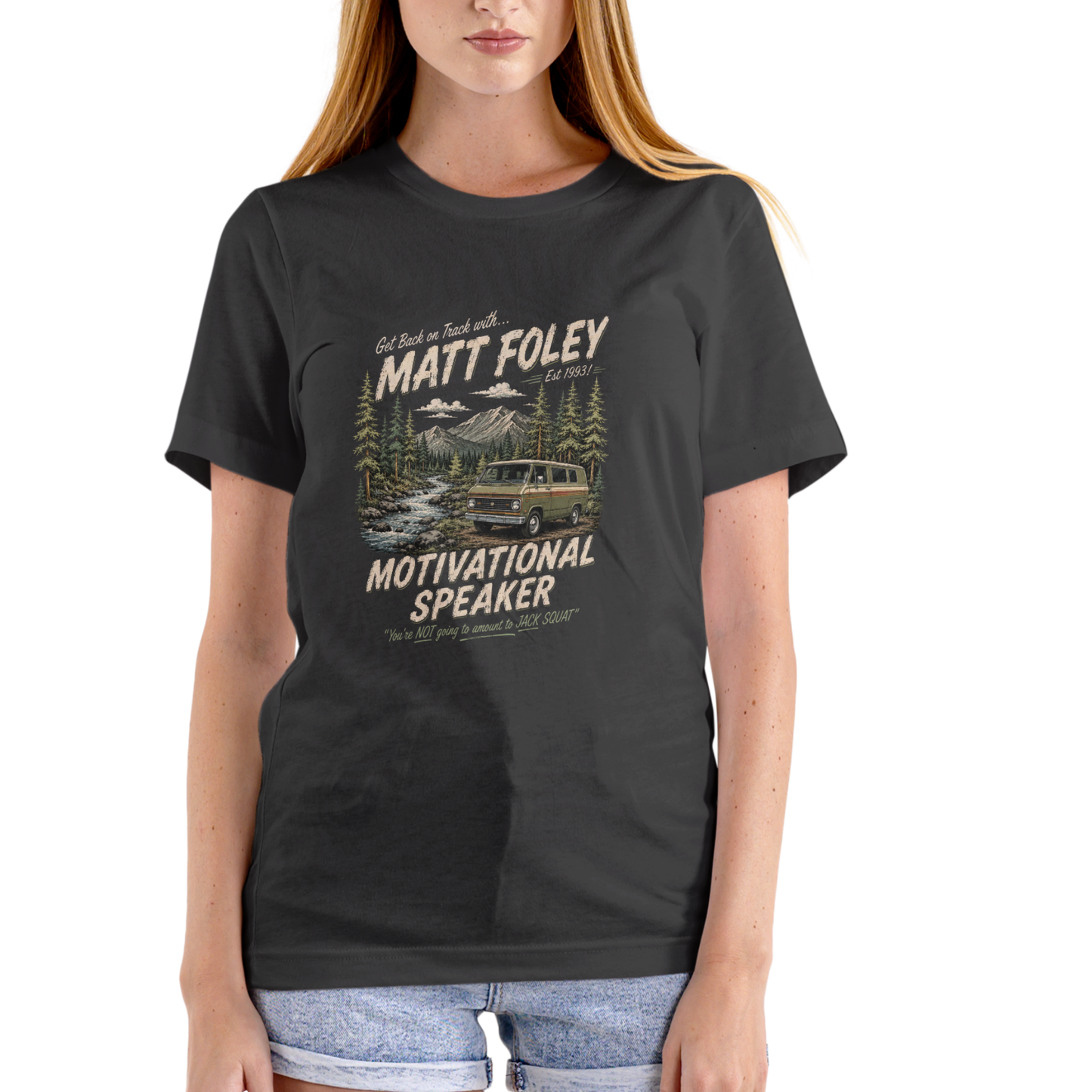 Matt Foley Motivational Speaker Funny T-Shirt – Gen X Unisex Cotton Tee