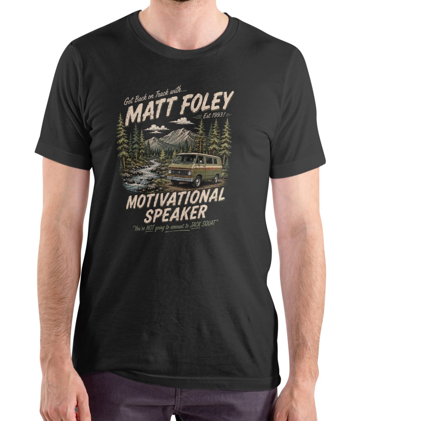 Matt Foley Motivational Speaker Funny T-Shirt – Gen X Unisex Cotton Tee