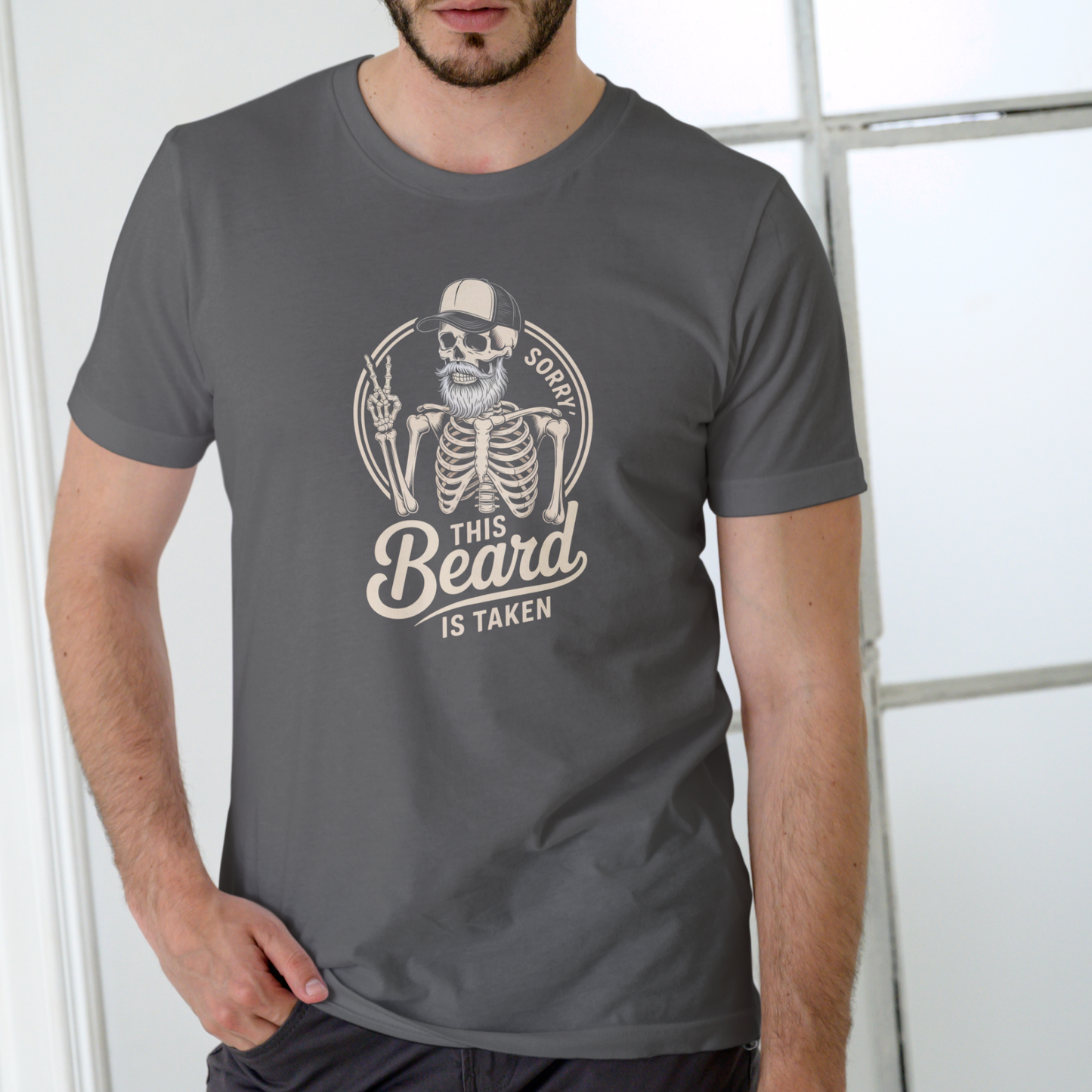 This Beard is Taken funny skeleton T Shirt