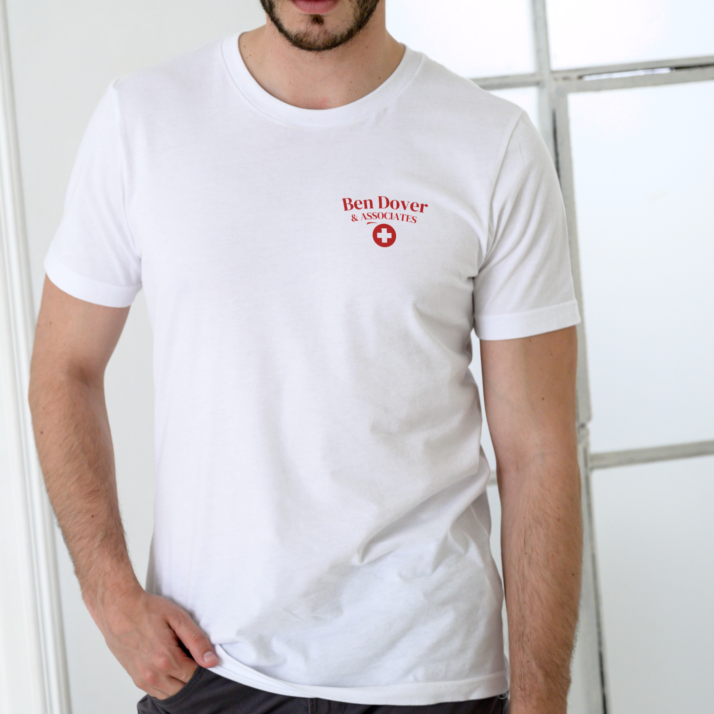 BEN DOVER AND ASSOCIATES DISCOUNT PROCTOLOGY – Funny Unisex Cotton T-Shirt