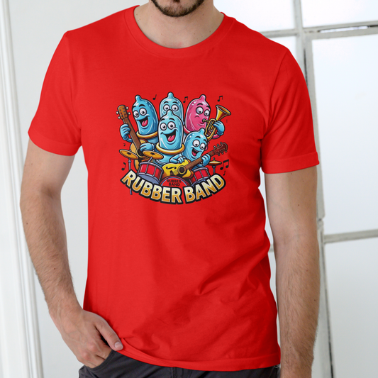 RUBBER BAND Funny T Shirt, Unisex Cotton