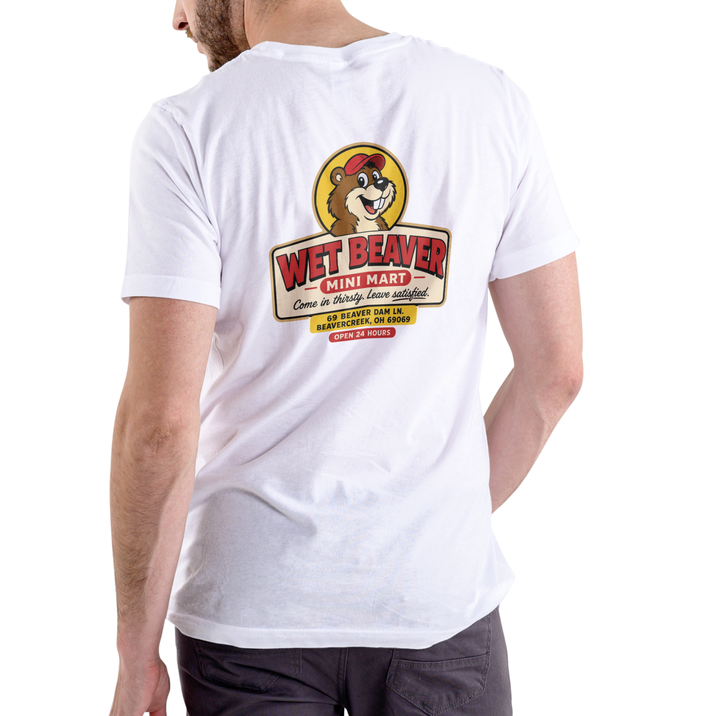 WET BEAVER MINI MART Funny T-Shirt