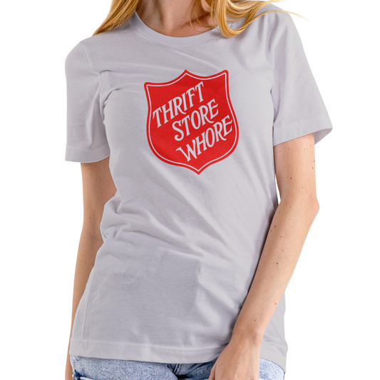 THRIFT STORE WHORE Funny T-Shirt, Unisex Cotton