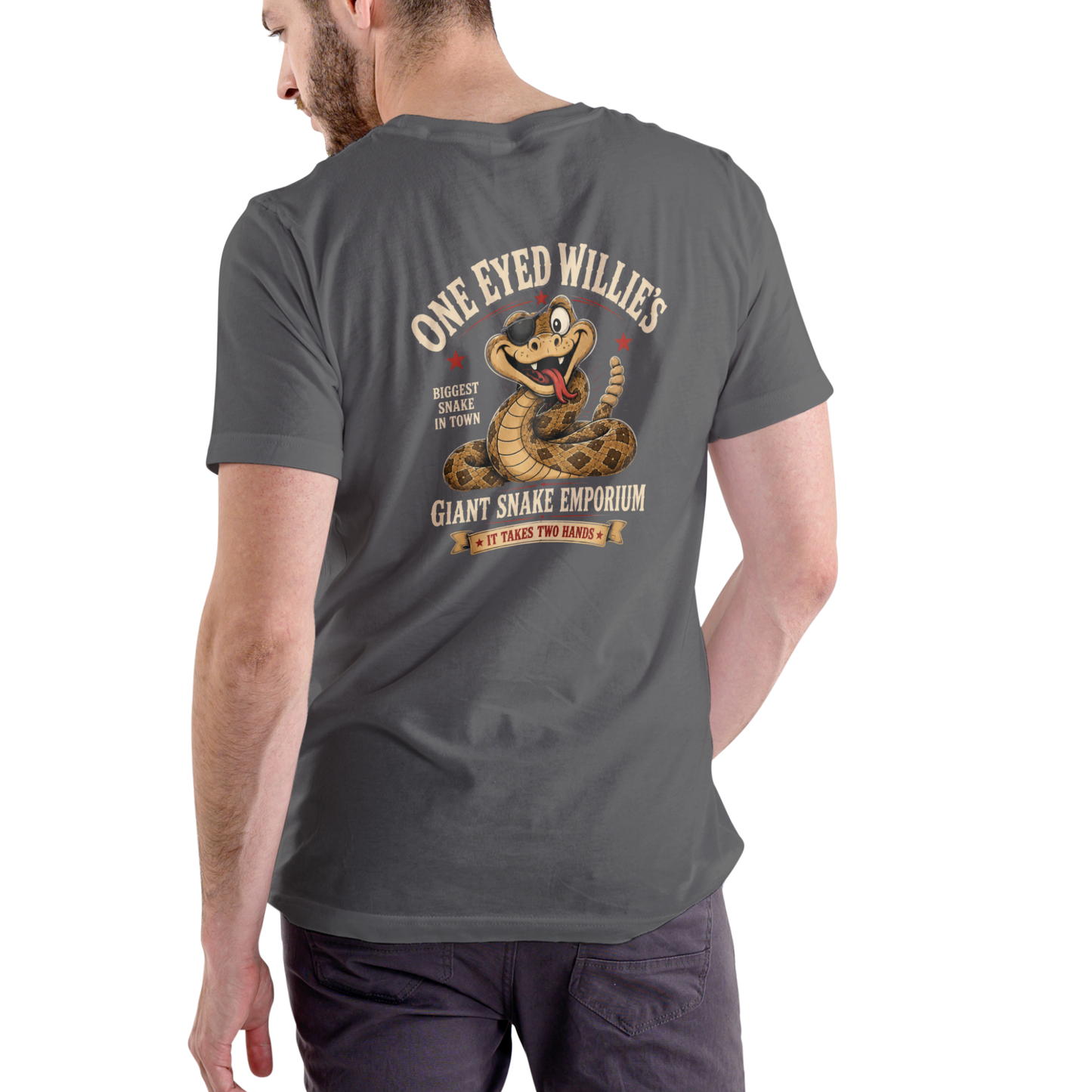 ONE EYED WILLIE'S GIANT SNAKE EMPORIUM Funny T-Shirt