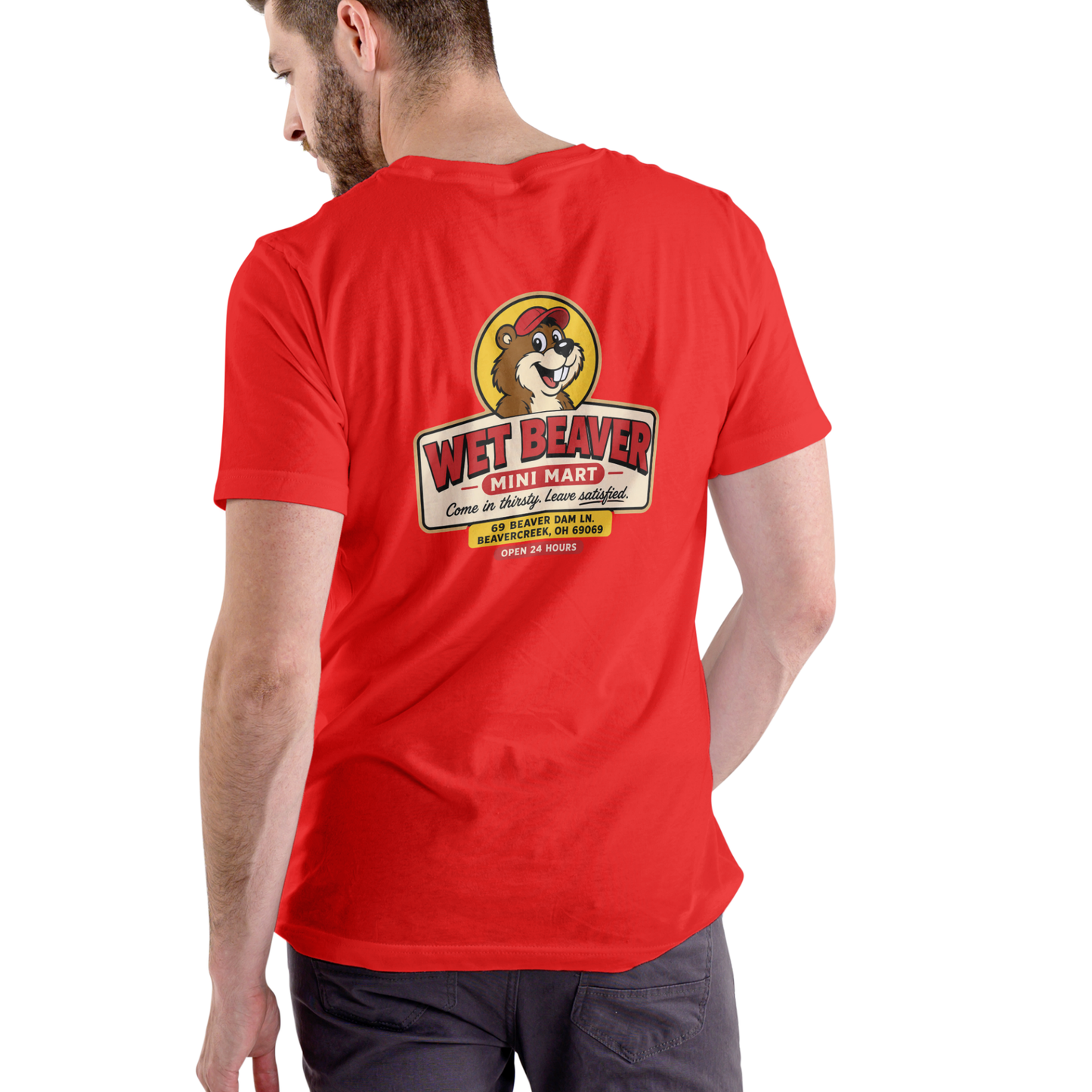 WET BEAVER MINI MART Funny T-Shirt