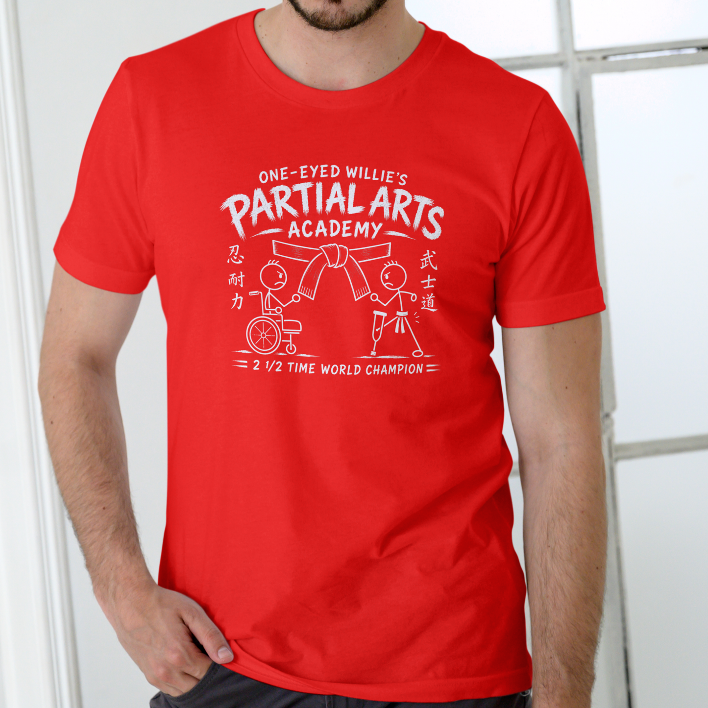 ONE EYED WILLIES PARTIAL ARTS ACADEMY – Funny Unisex Cotton T-Shirt