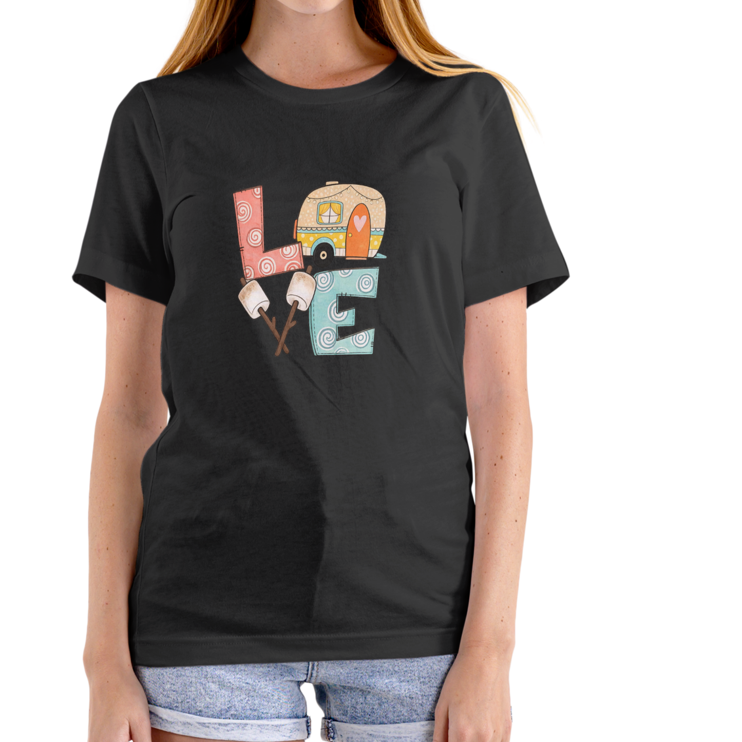 LOVE Camping unisex cotton T-shirt
