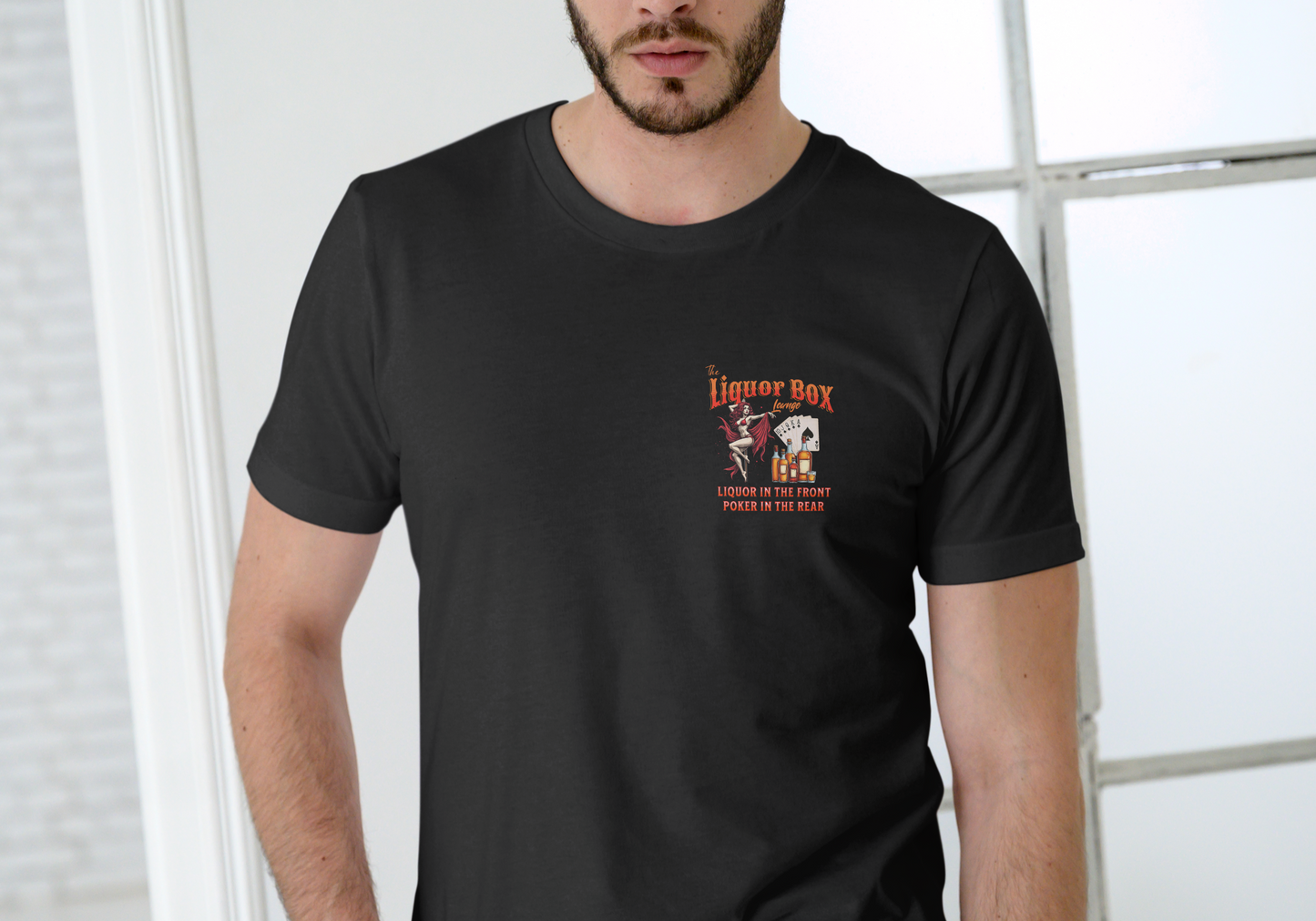 The Liquor Box Lounge, T-SHIRT, UNISEX, COTTON