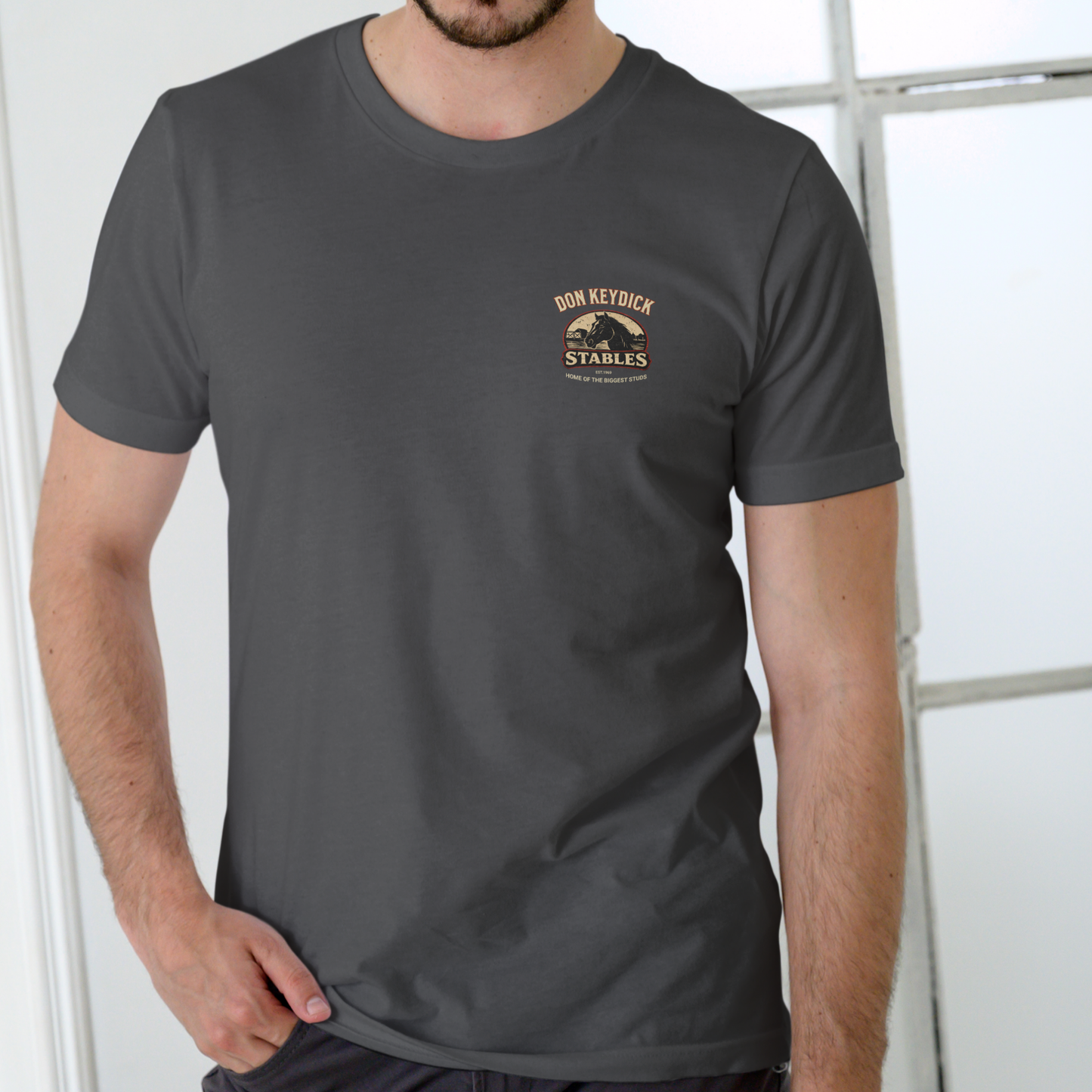 DON KEYDICK STABLES – Funny Name T-Shirt (Unisex Cotton Tee)