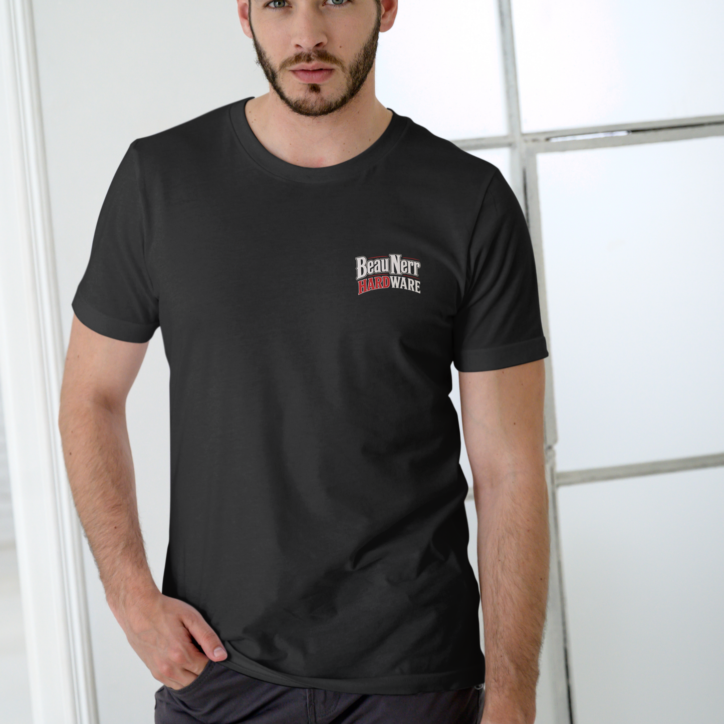 BEAU NERR HARDWARE Funny Name T-Shirt | Unisex Cotton Crew Neck Tee