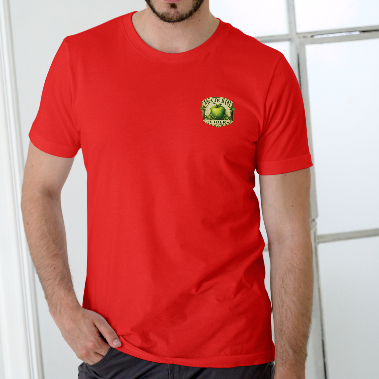 MCCOCKIN CIDER Funny name T Shirt, Unisex Cotton, St Patricks day