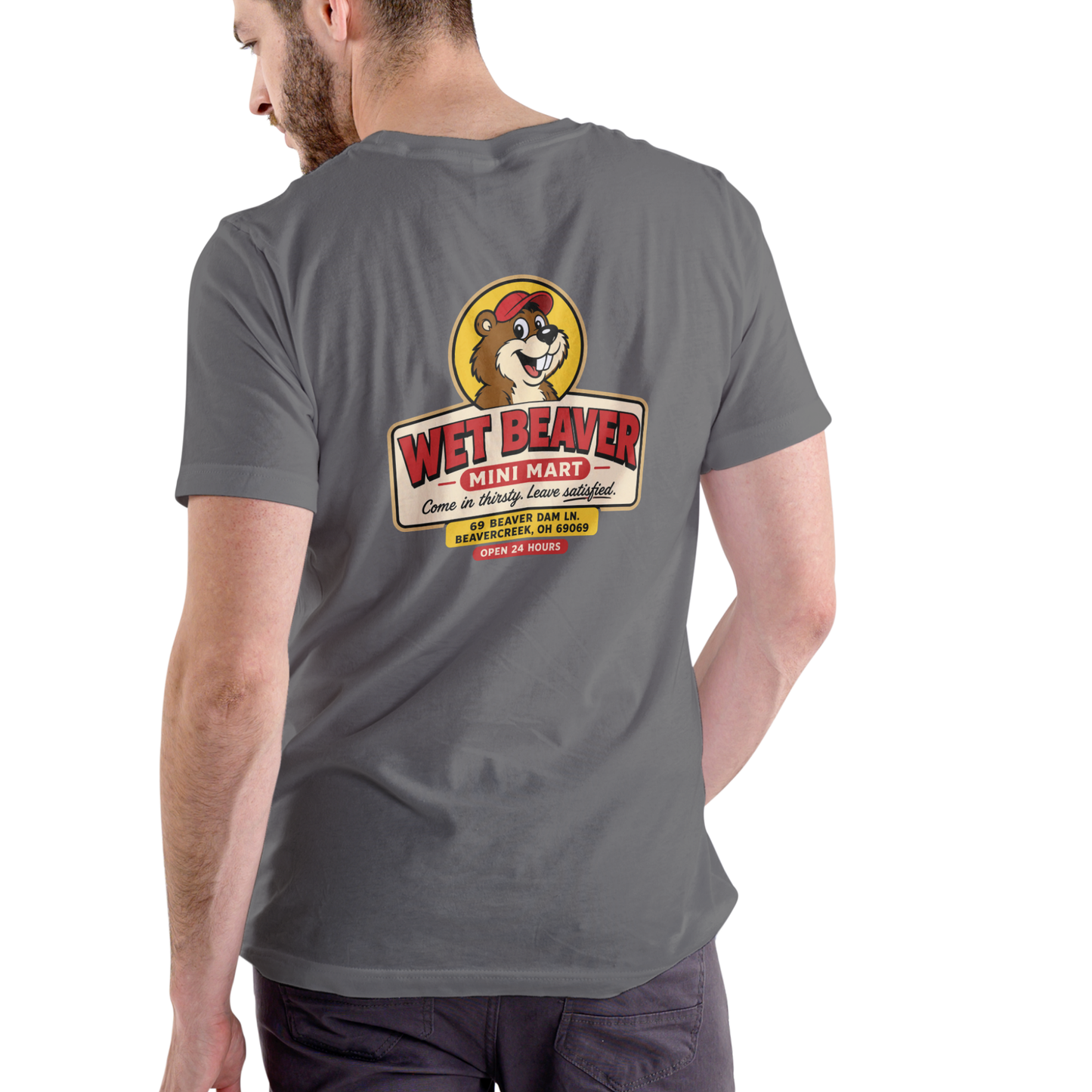 WET BEAVER MINI MART Funny T-Shirt