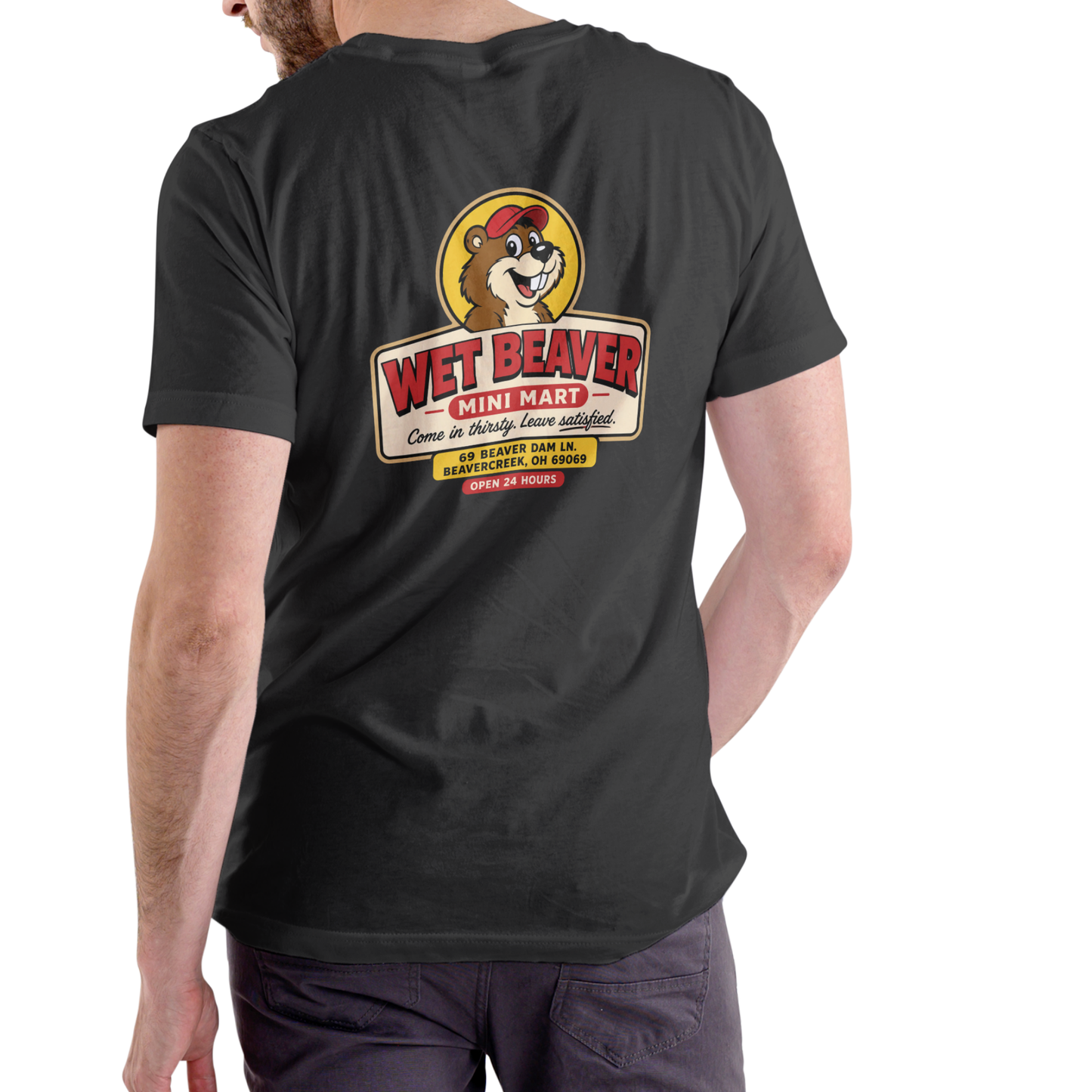 WET BEAVER MINI MART Funny T-Shirt