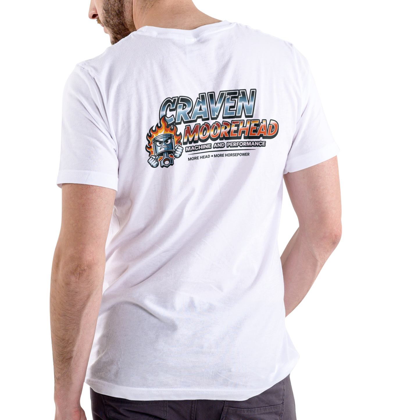 CRAVEN MOOREHEAD MACHINE AND PERFORMANCE Funny name T Shirt, Unisex Cotton