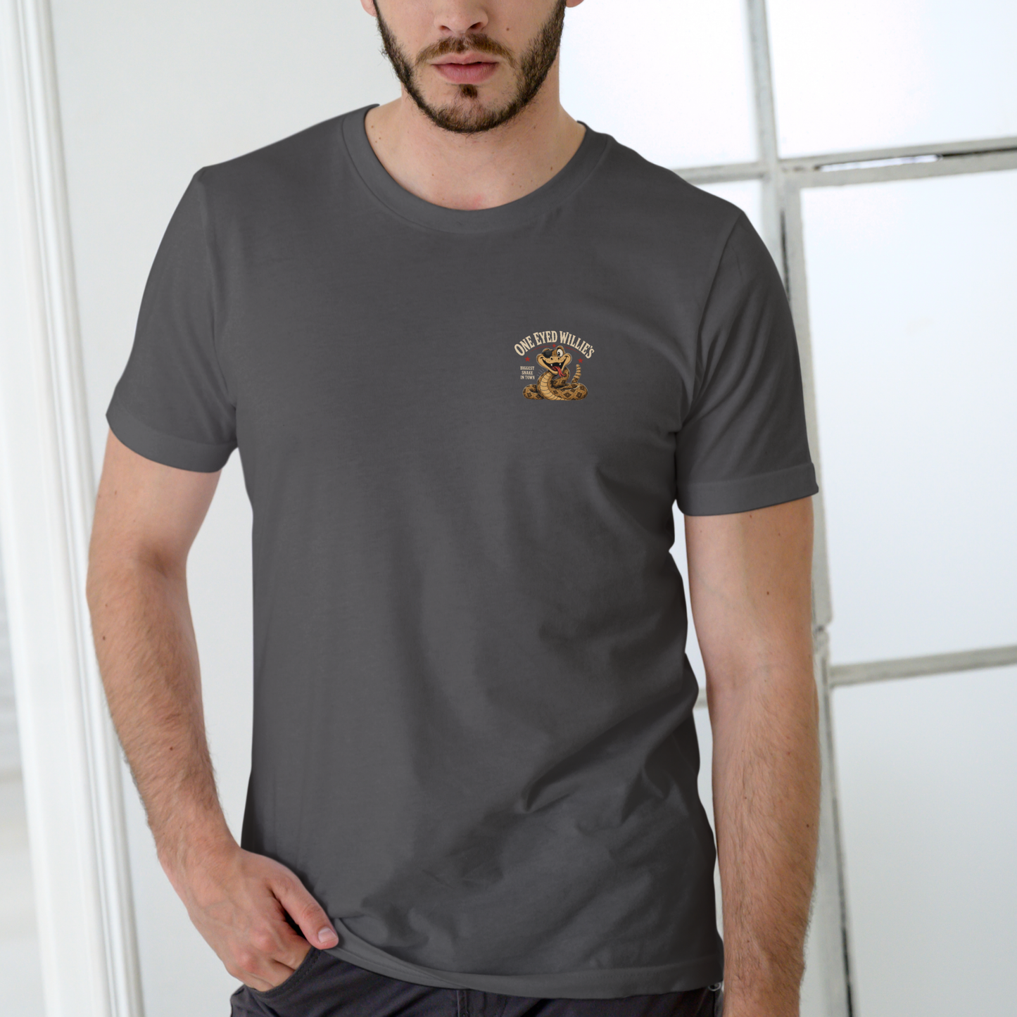 ONE EYED WILLIE'S GIANT SNAKE EMPORIUM Funny T-Shirt