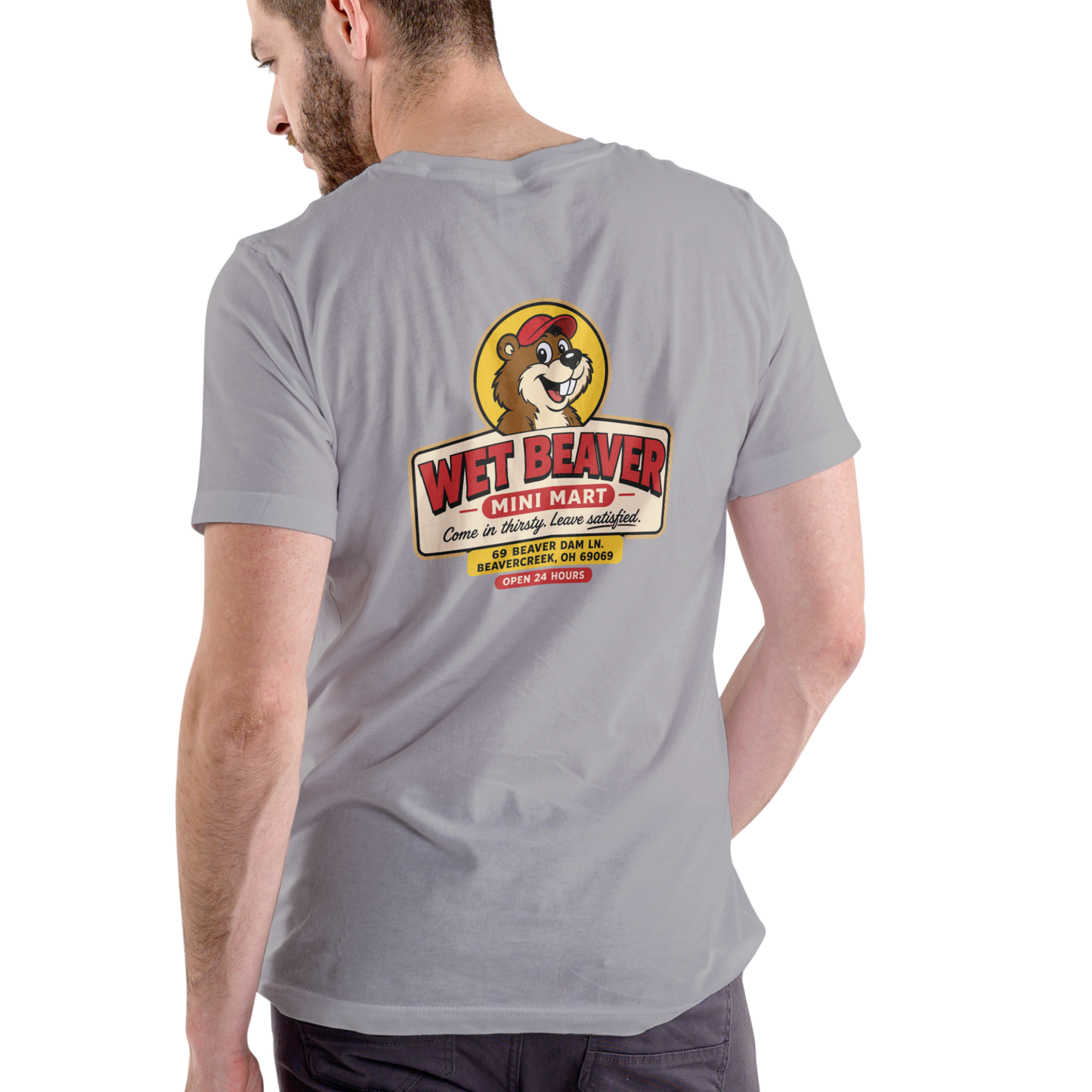 WET BEAVER MINI MART Funny T-Shirt