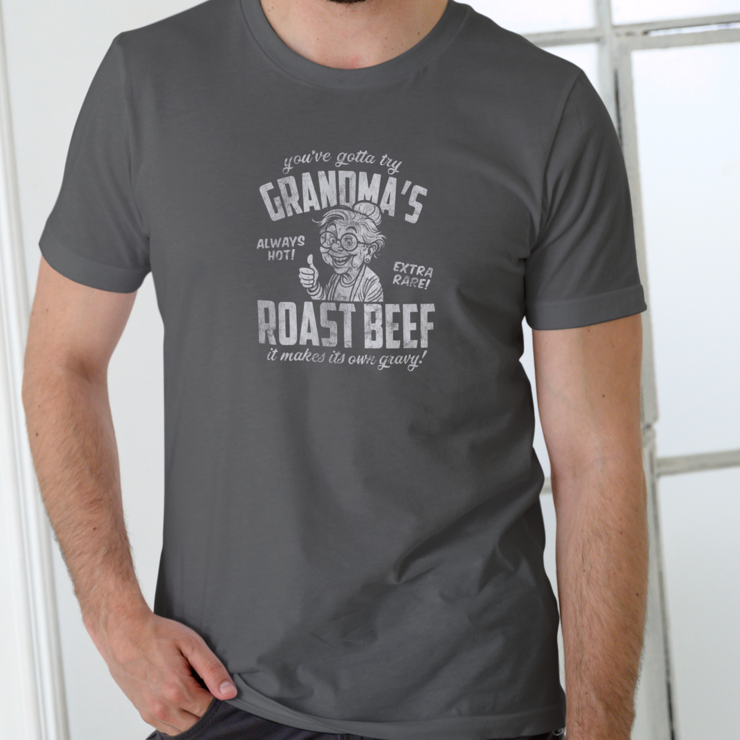 GRANDMAS ROAST BEEF Funny T Shirt, Unisex Cotton