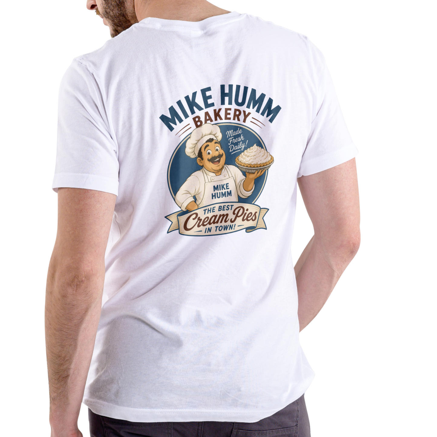 Mike Humm Bakery – The Best Cream Pies in Town Funny T-Shirt | Unisex Cotton Tee
