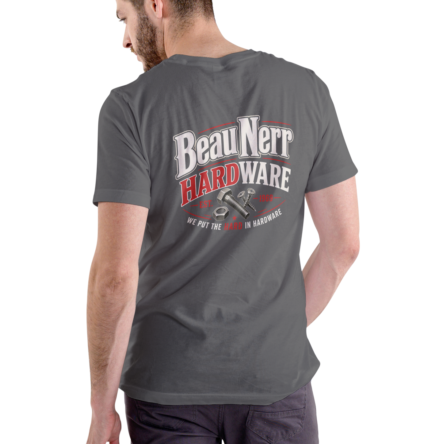 BEAU NERR HARDWARE Funny Name T-Shirt | Unisex Cotton Crew Neck Tee