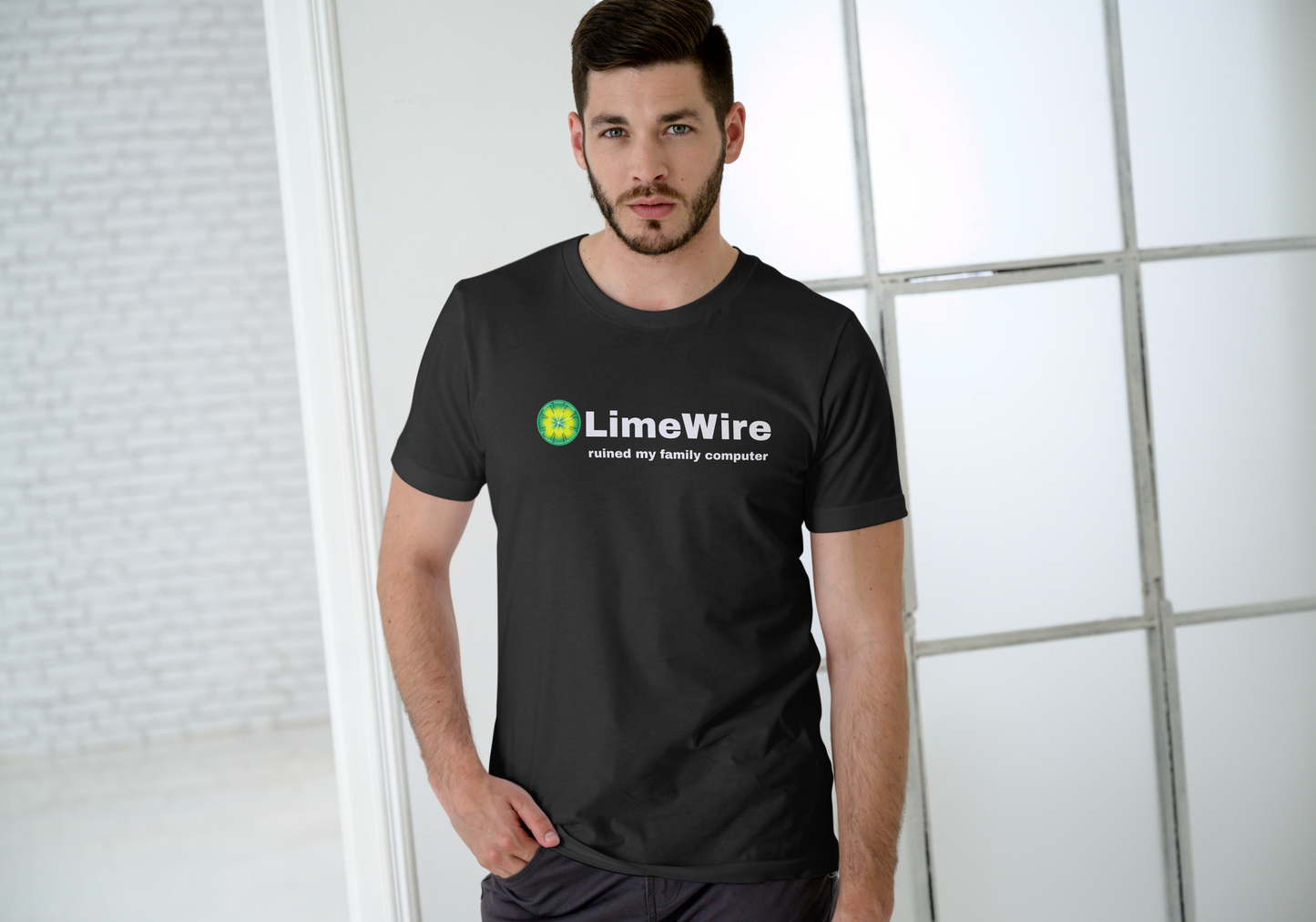 Limewire ruined my family computer, T-SHIRT, UNISEX, COTTON