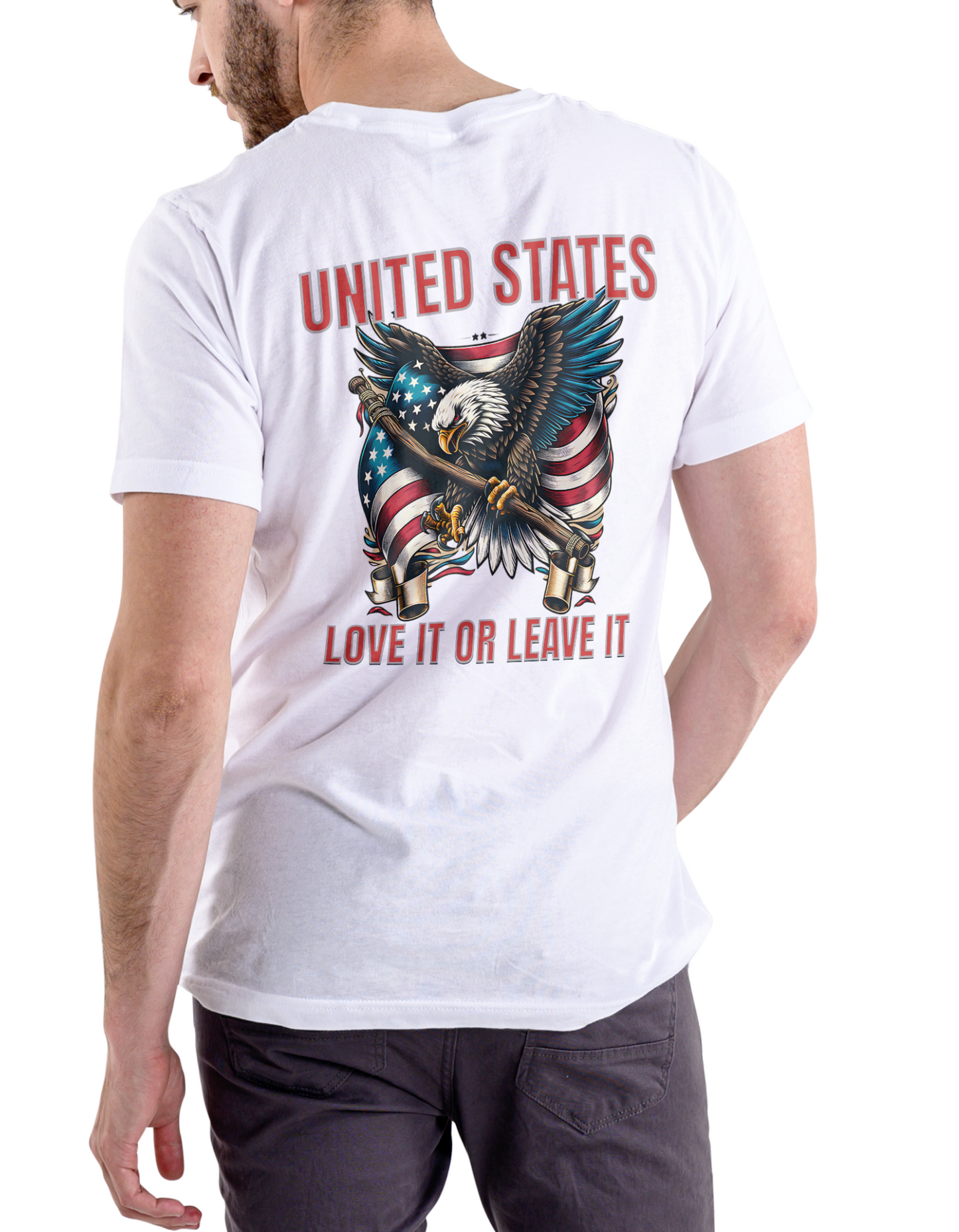 UNITED STATES LOVE IT OR LEAVE IT short sleeve shirt