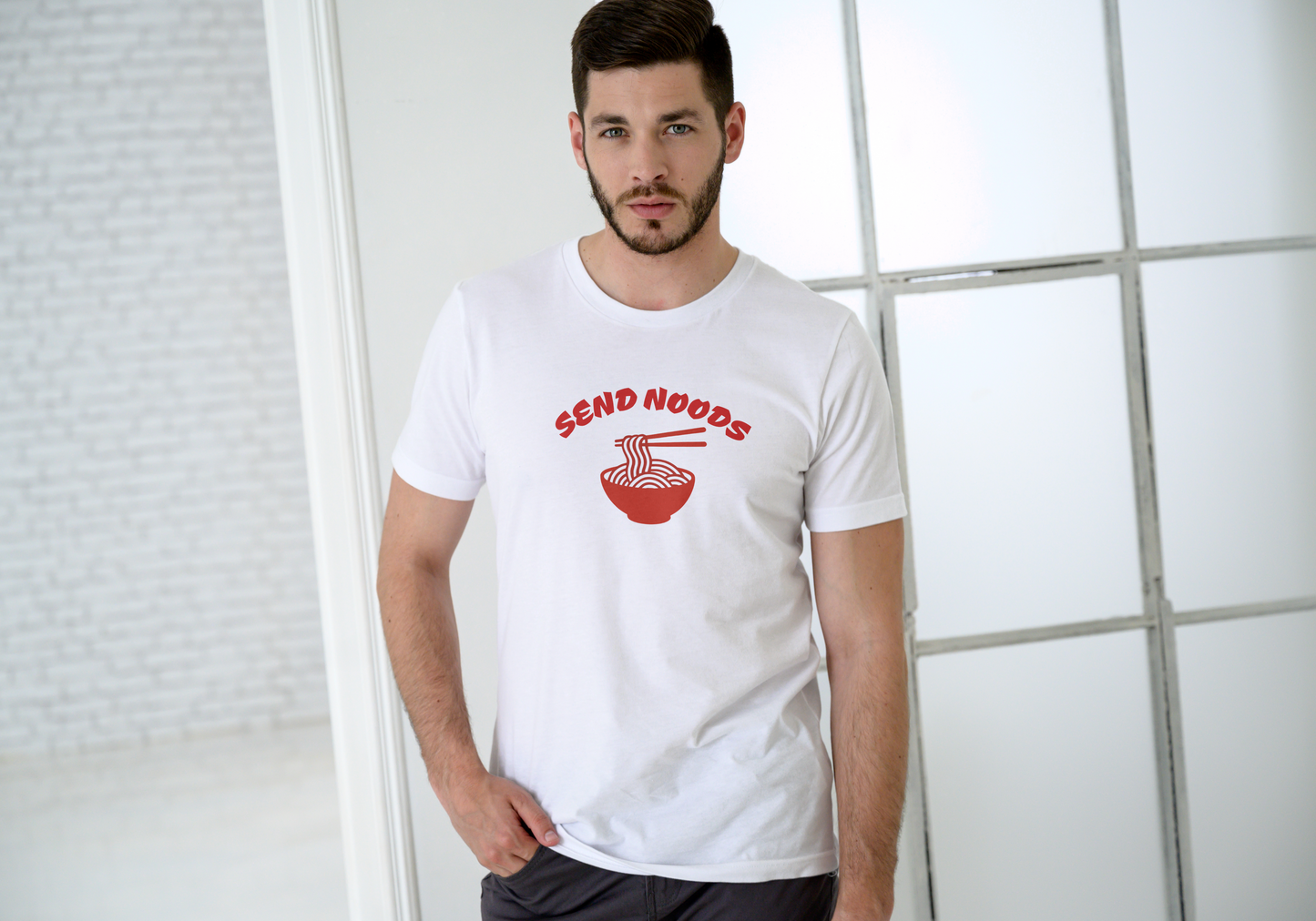 Send Noods, T-SHIRT, UNISEX, COTTON
