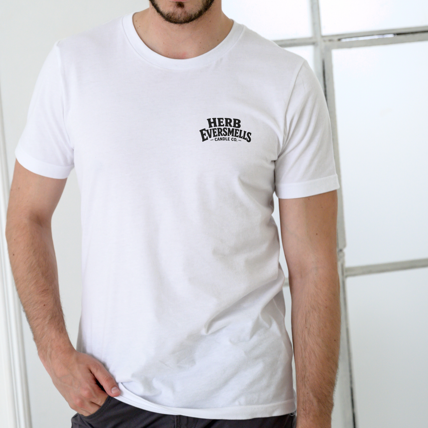 Herb Eversmells Candle Co. T Shirt, Unisex Cotton