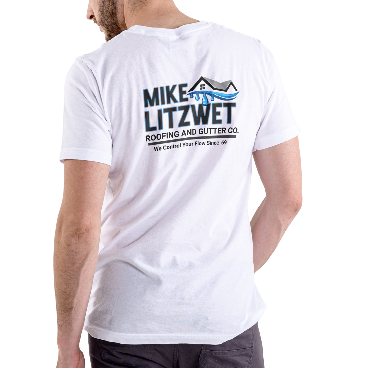 Mike Litzwet Roofing and Gutter Co. funny name T Shirt, Unisex Cotton